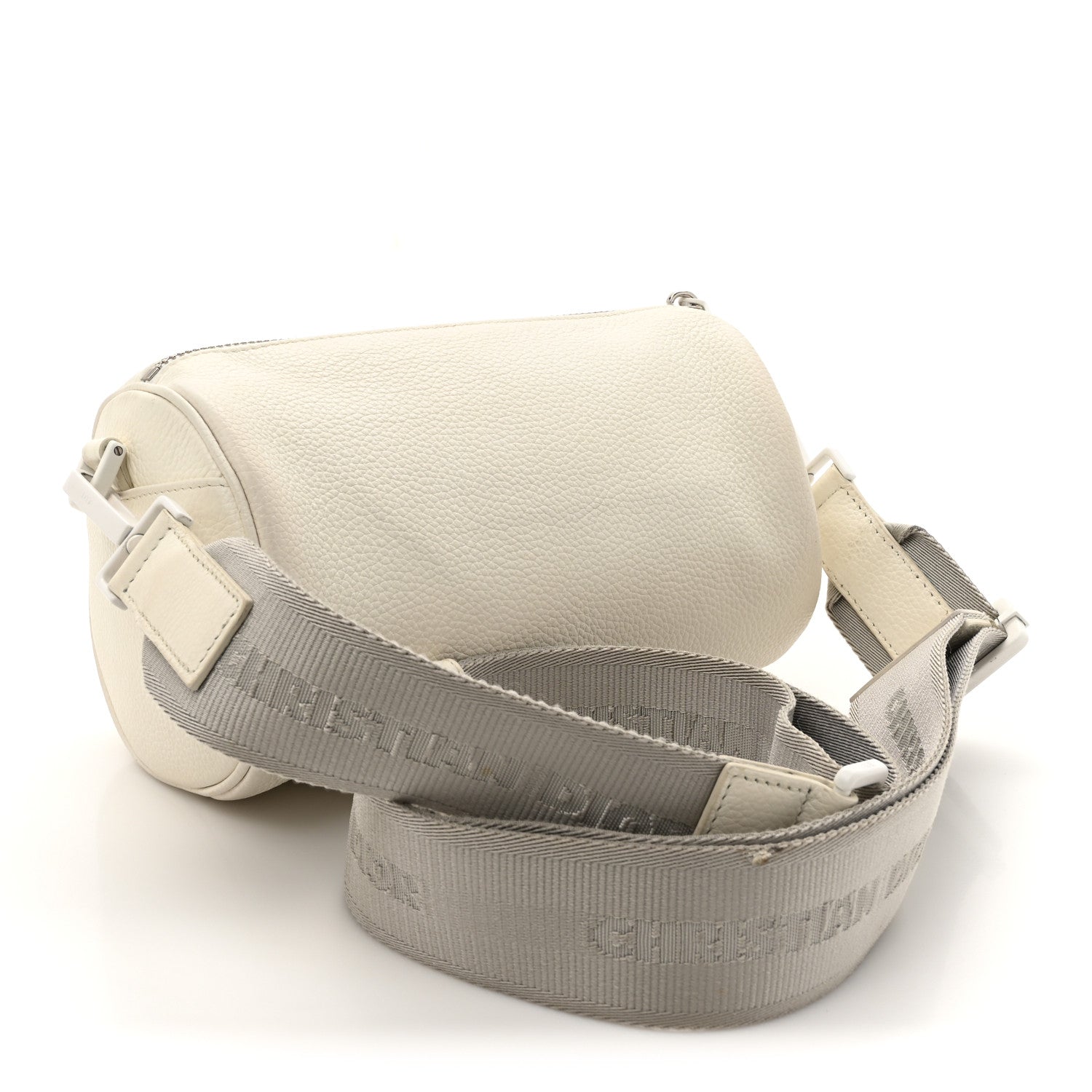 X DANIEL ARSHAM Grained Calfskin Mens Roller Bag White