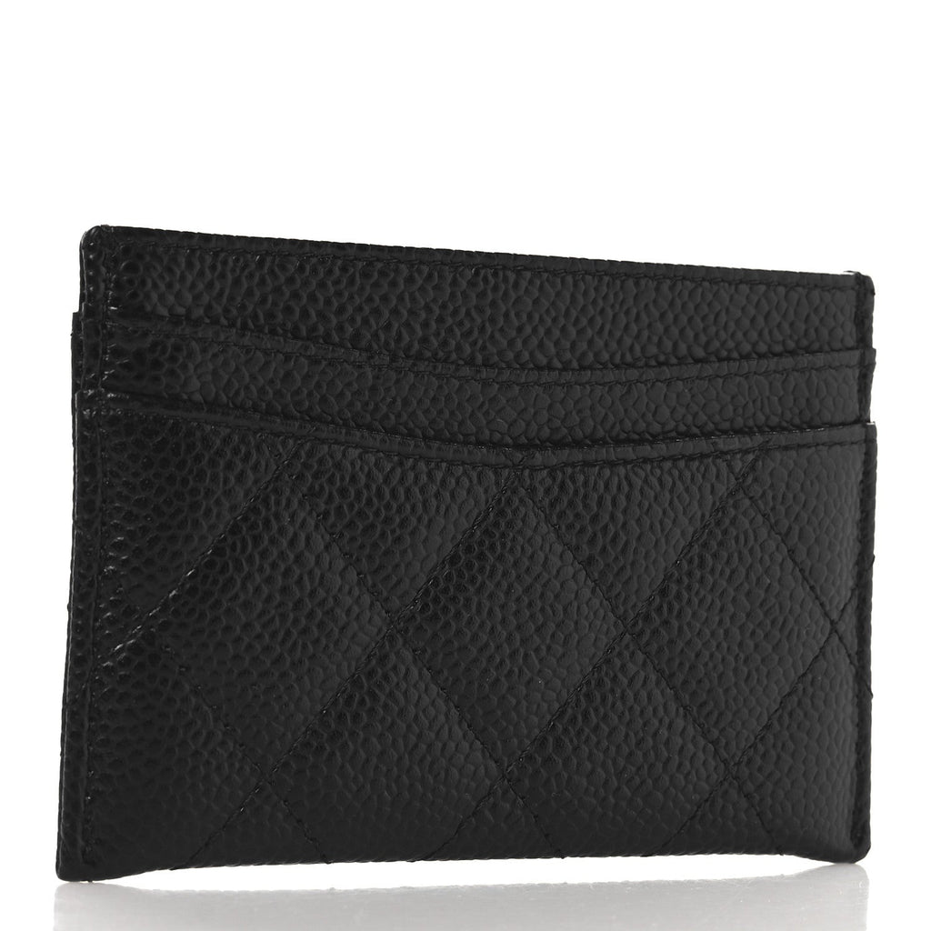 Caviar Quilted  Holder Black
