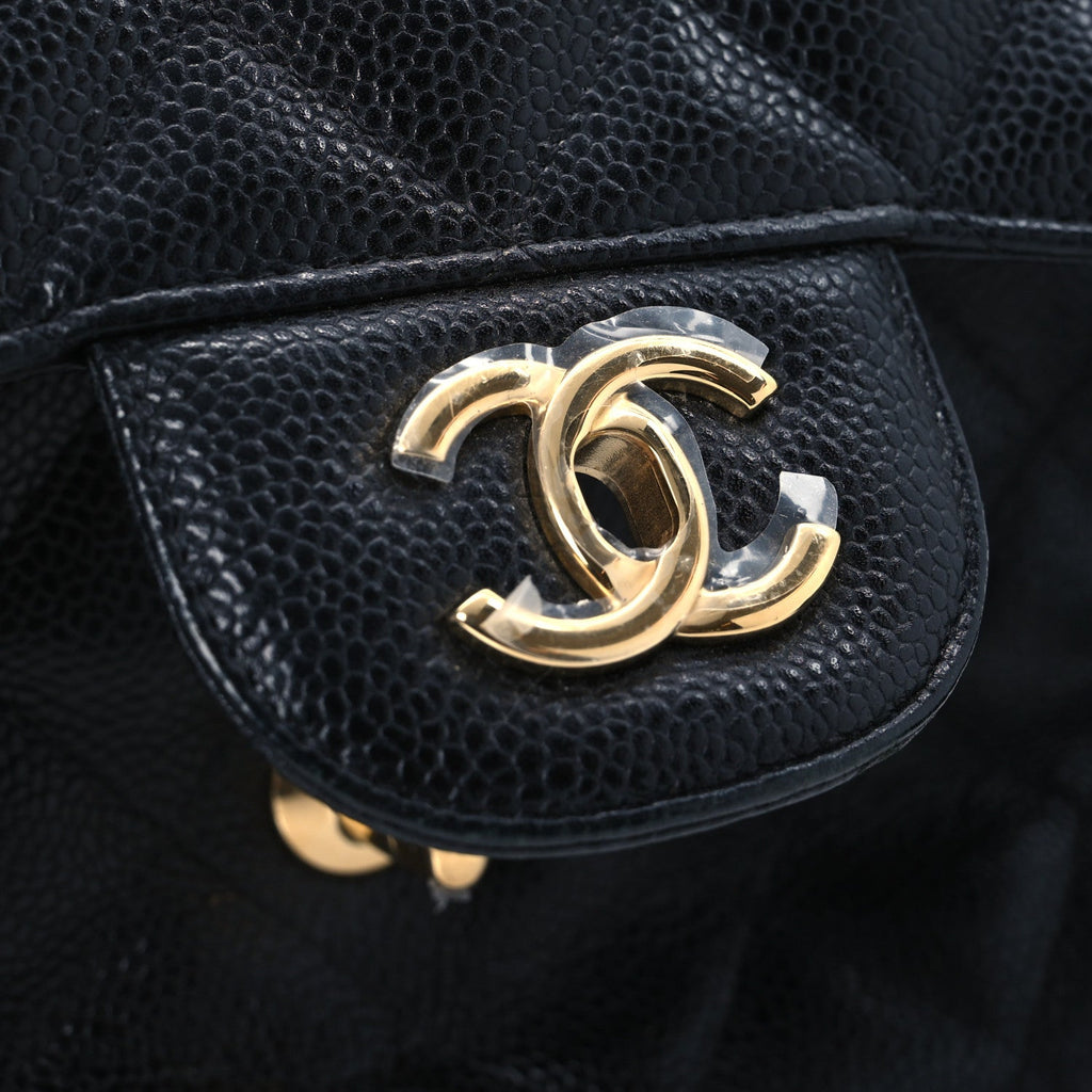 Caviar Quilted Jumbo Single Flap Black