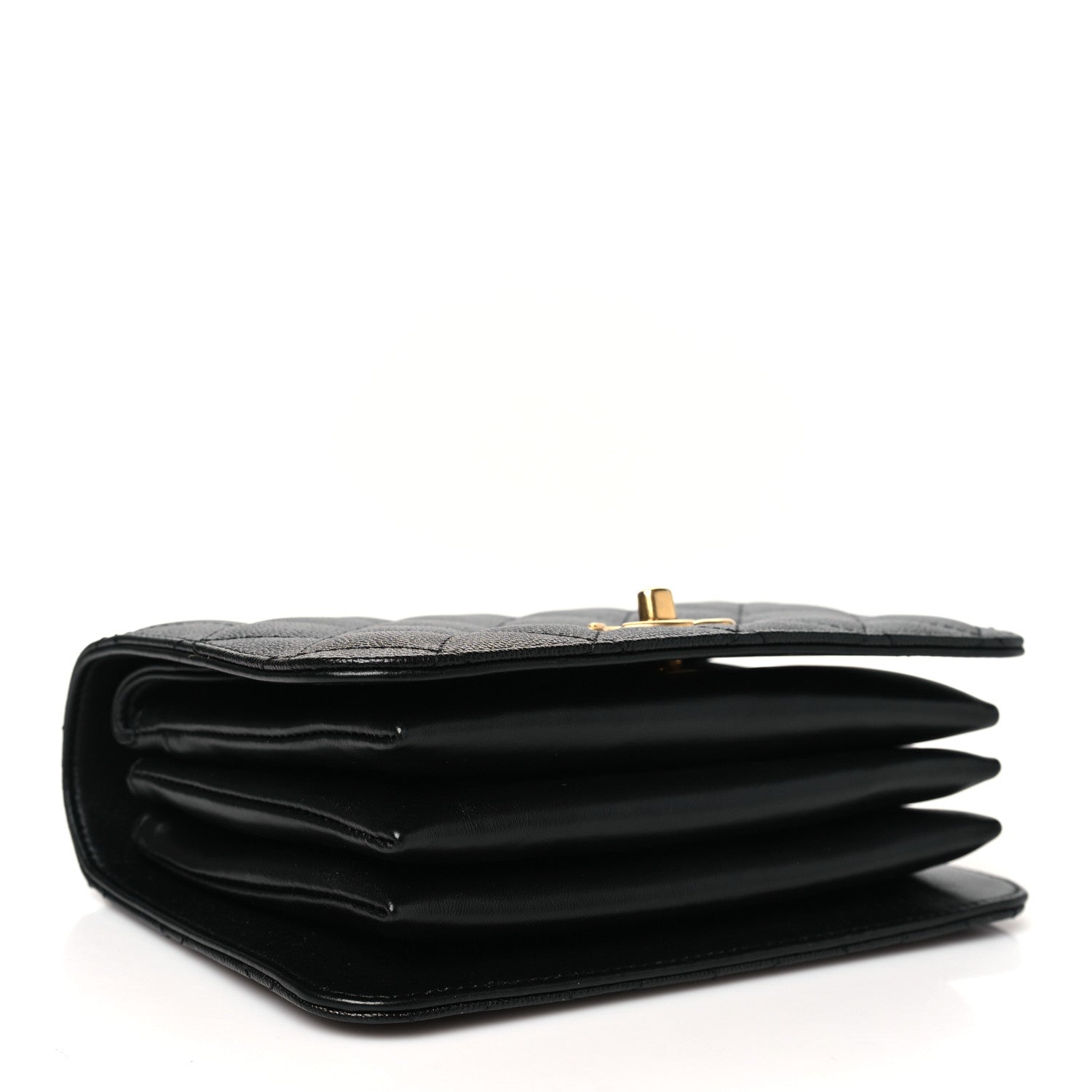 Caviar Quilted Mini Top Handle Flap Black