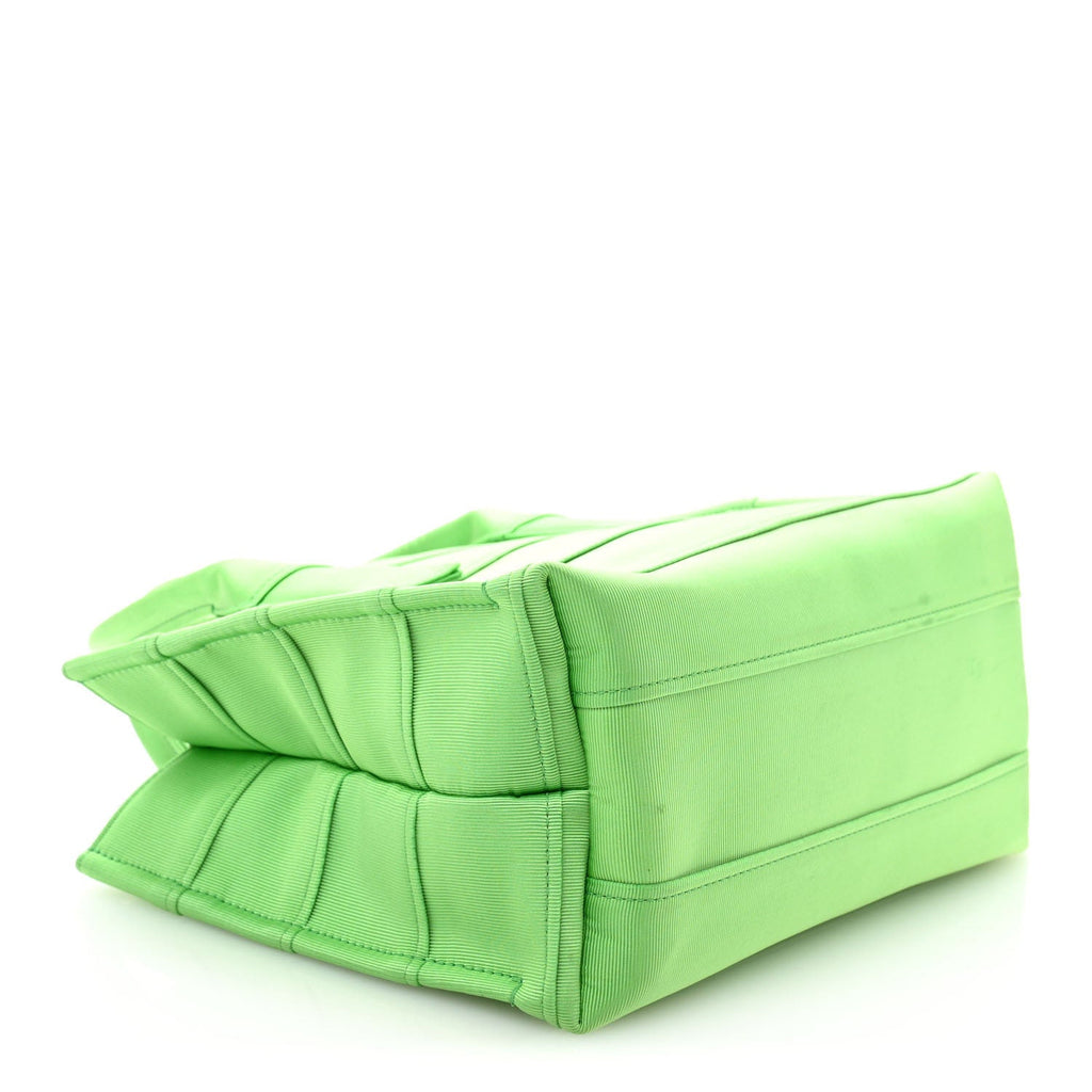 Nylon Logo Printed Tote Green