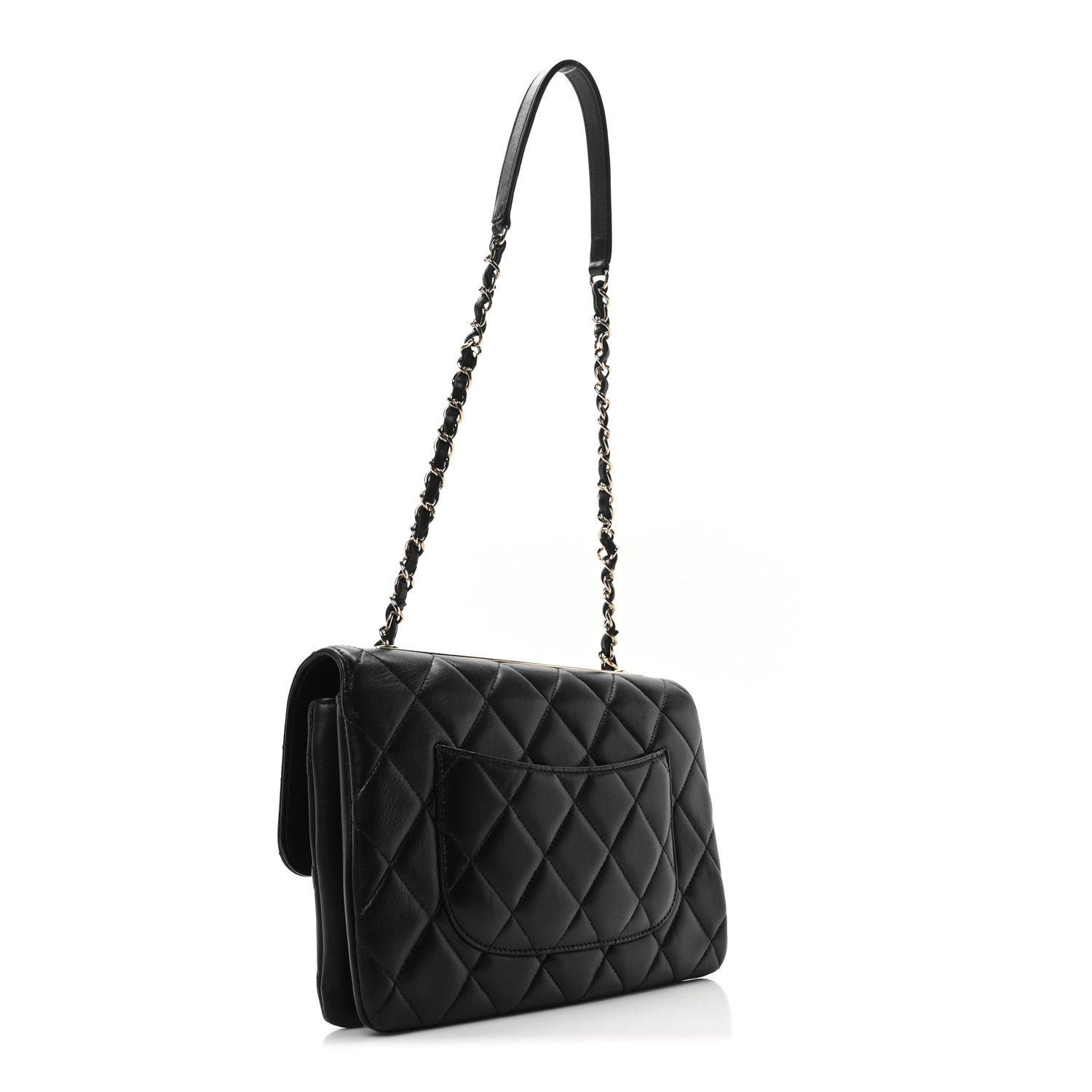 Lambskin Quilted Medium Trendy CC Flap Black