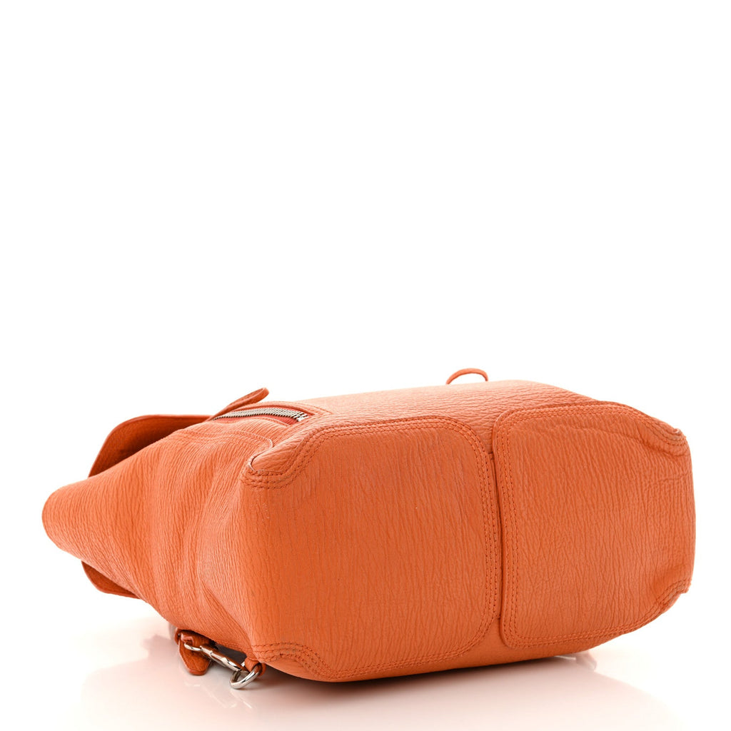 Textured Calfskin Pashli Backpack Orange