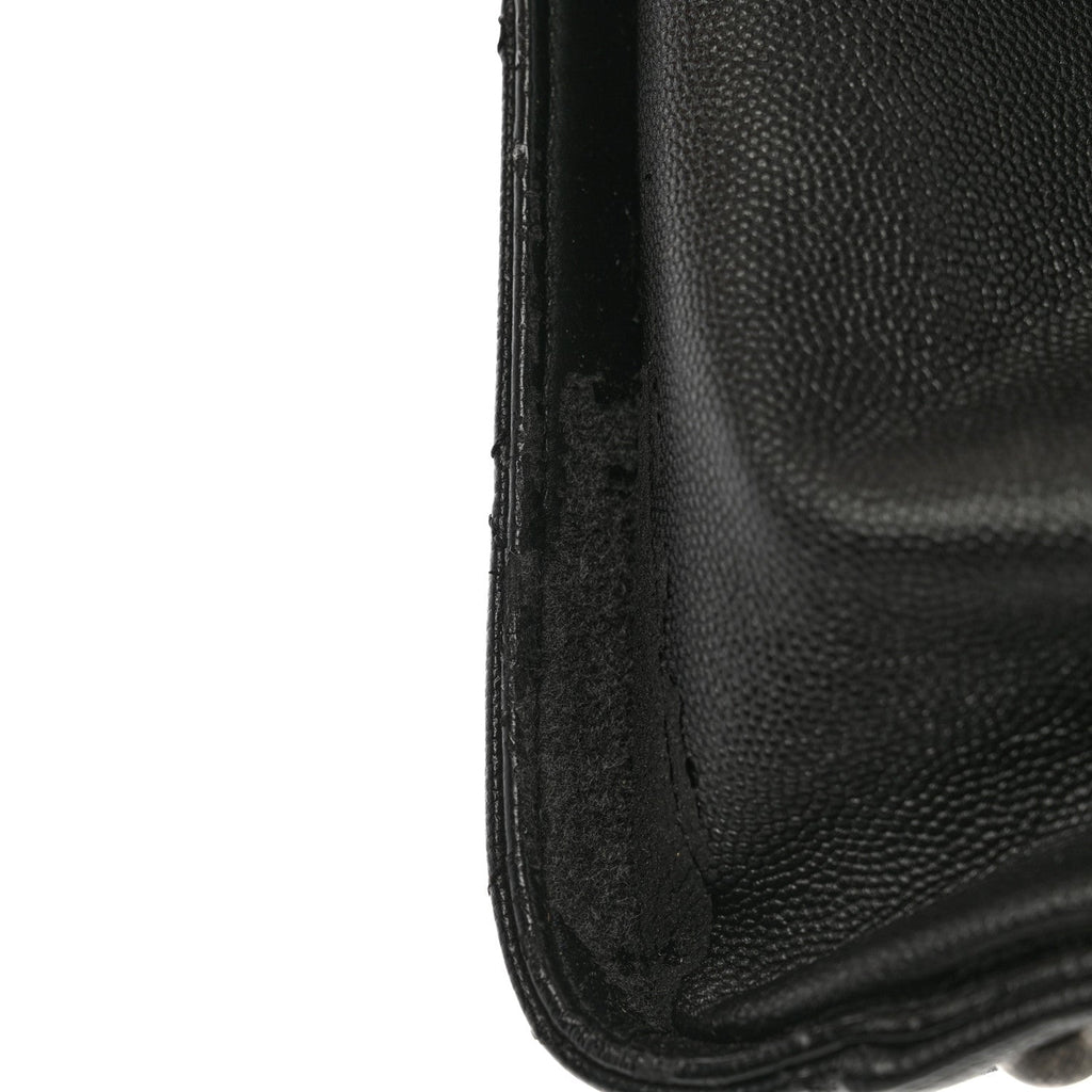 Caviar Quilted Medium CC Bucket Bag Black