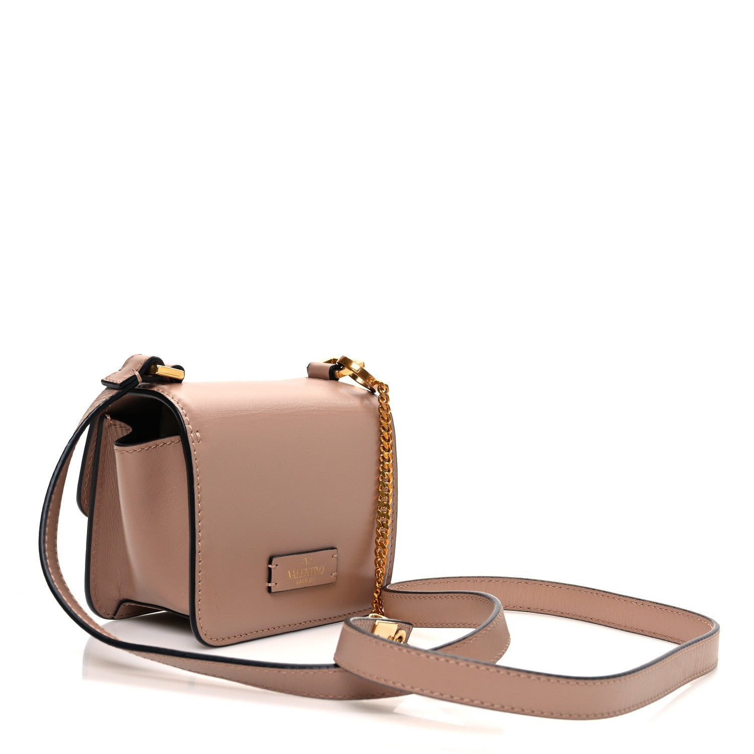 Smooth Calfskin Micro VSling Shoulder Bag Rose Cannelle