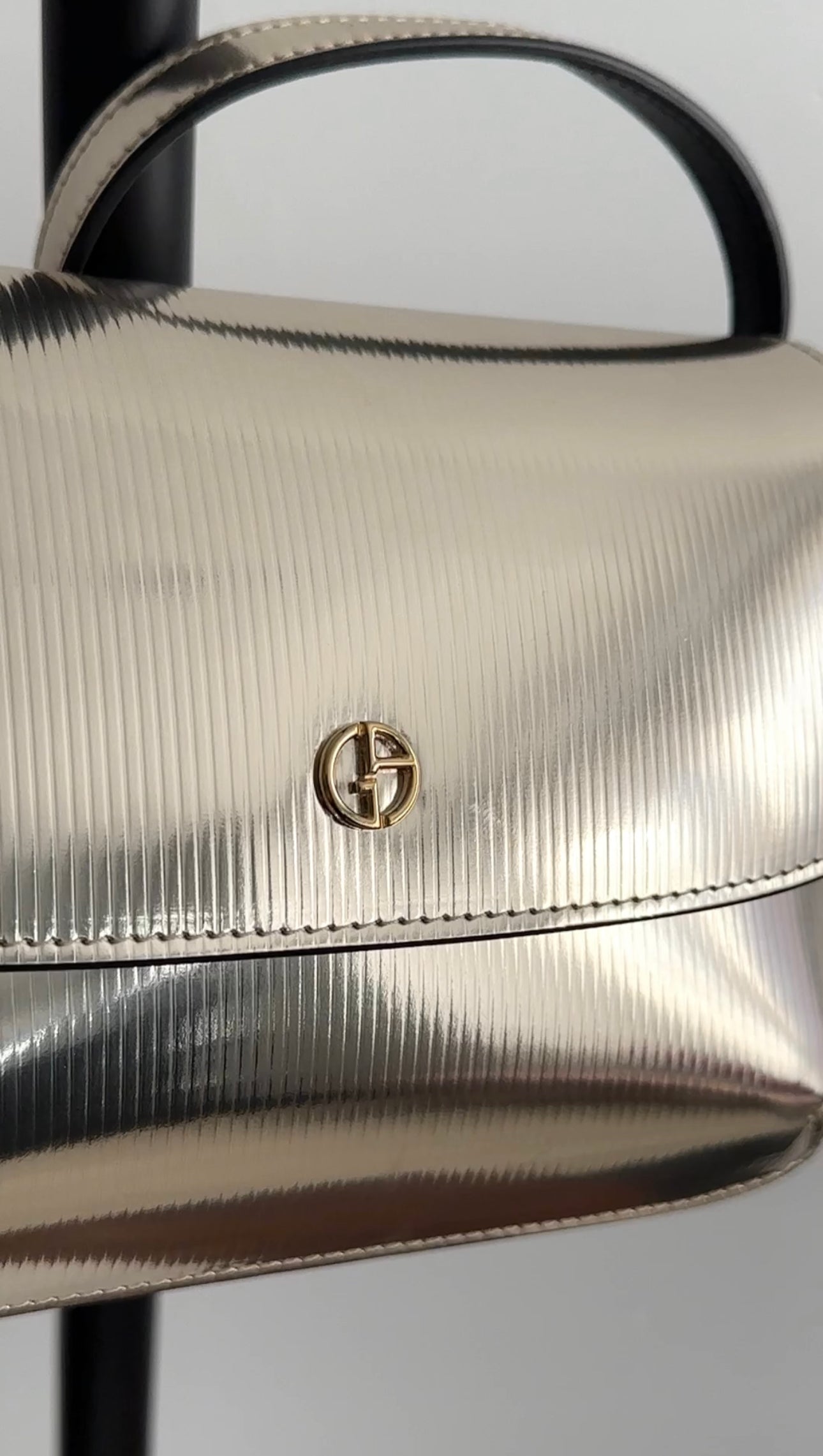 Giorgio Armani Light Gold Metallic Crossbody Bag