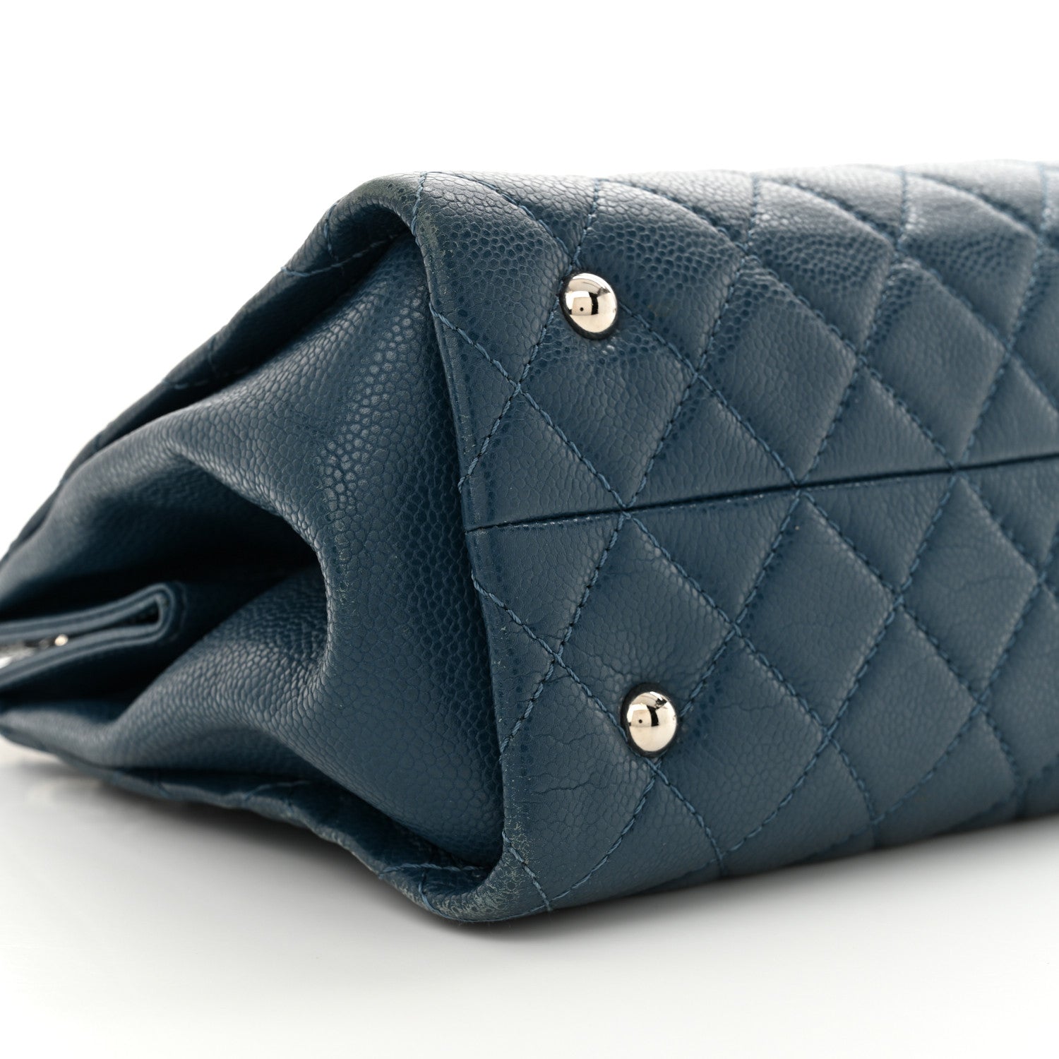 Caviar Quilted Timeless CC Shopping Tote Blue