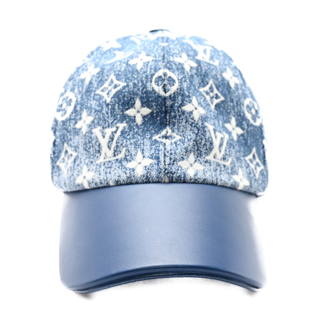 Monogram Denim Jacquard Cap L Blue