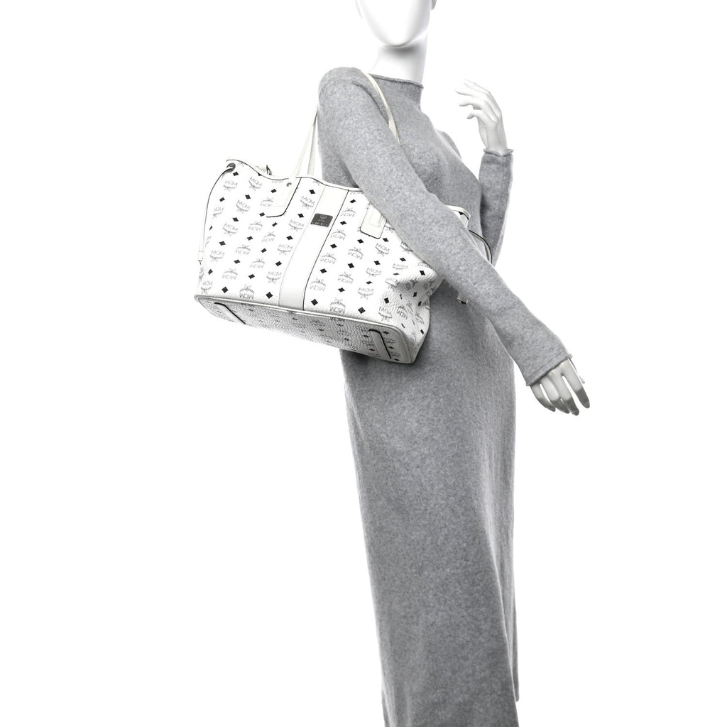 Visetos Medium Liz Reversible Shopper Tote White