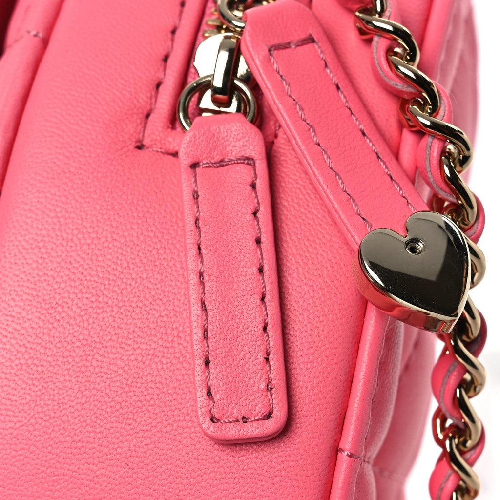 Lambskin Quilted CC In Love Heart Bag Pink