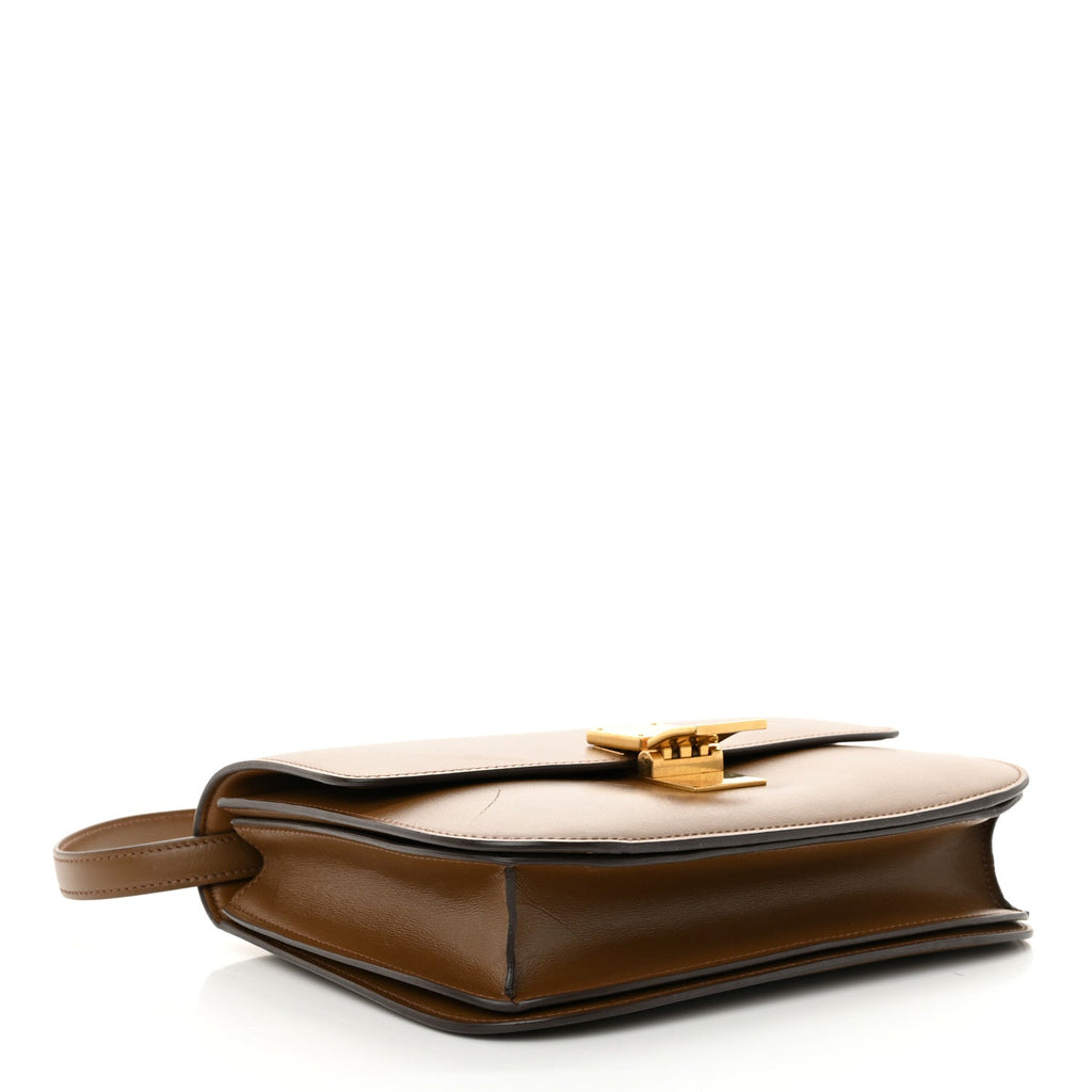 Box Calfskin Medium Classic Box Flap Bag Camel