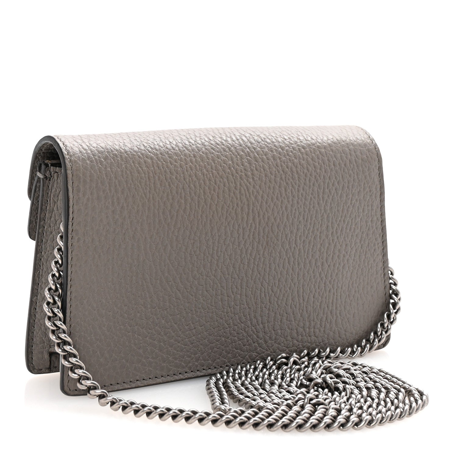 Dollar Calfskin Crystal Super Mini Dionysus Shoulder Bag Dusty Grey Black Diamond