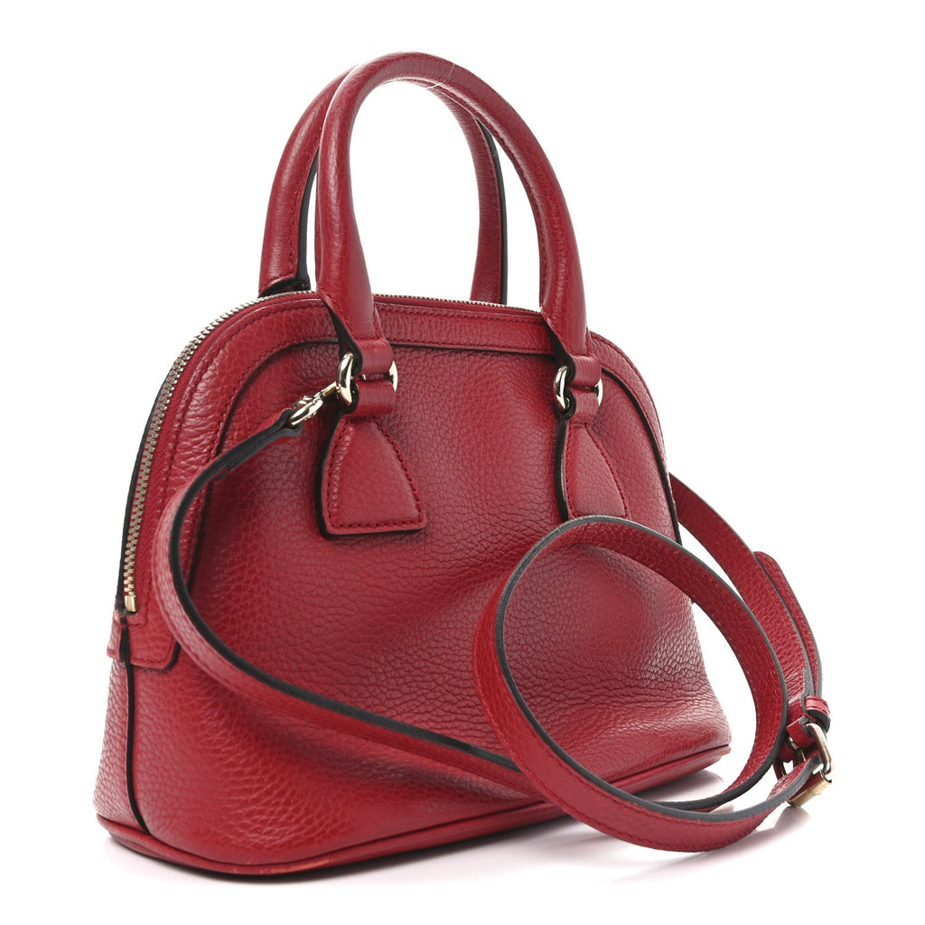 Dollar Calfskin Small GG Charm Dome Bag Red