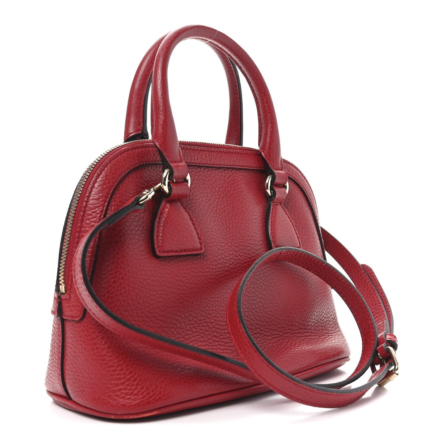 Dollar Calfskin Small GG Charm Dome Bag Red