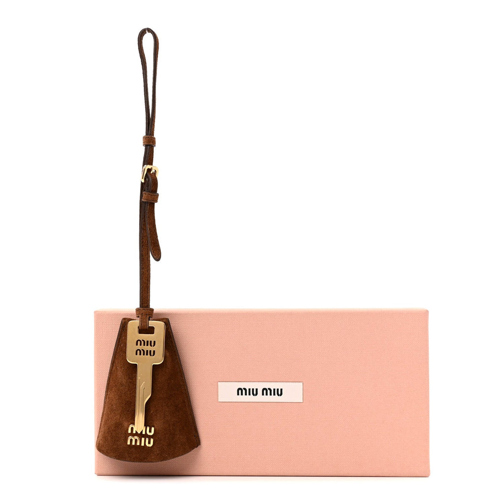 Camoscio Trick Pelle Bag Charm Cacao