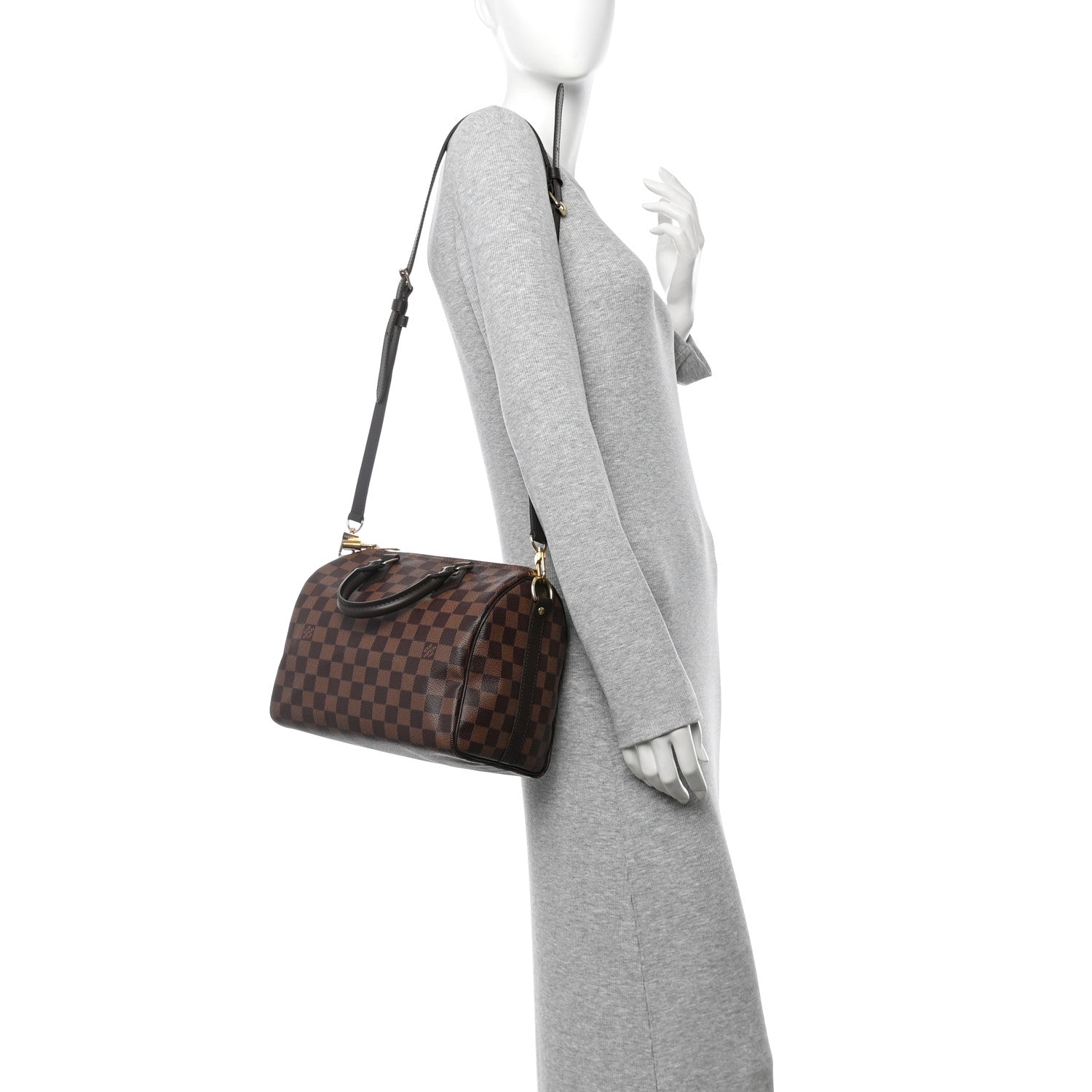 Damier Ebene Speedy Bandouliere 25