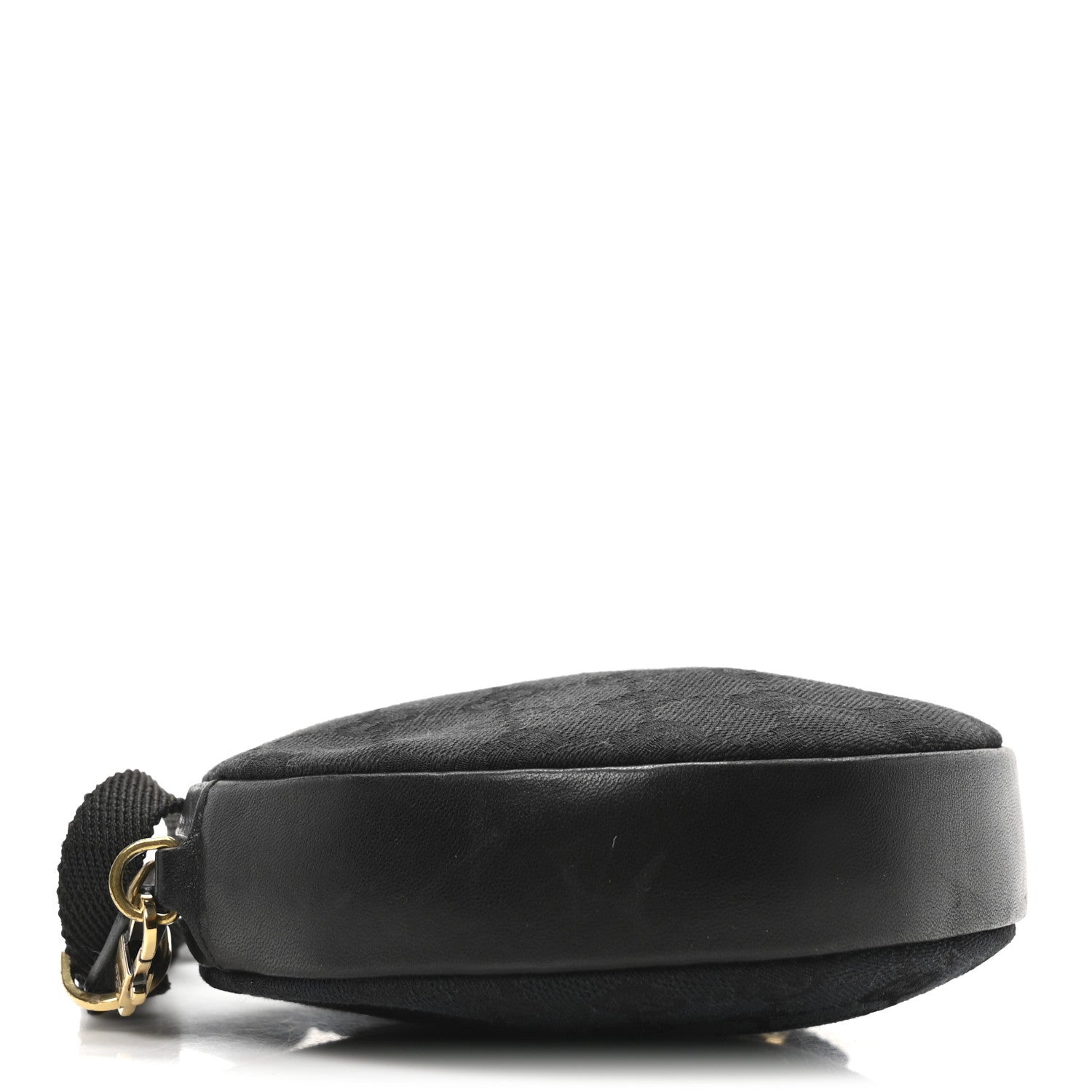 Monogram Round Shoulder Bag Black