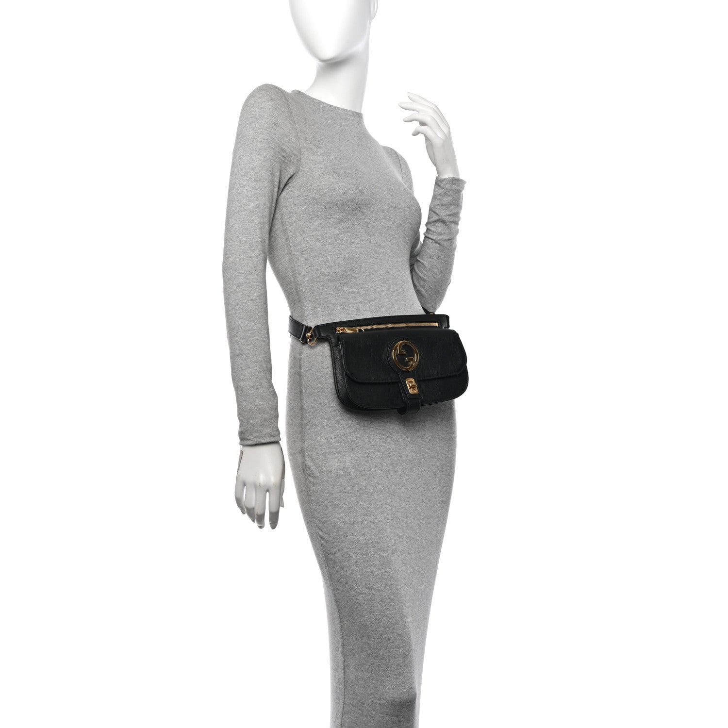 Calfskin GG Roxy Blondie Belt Bag Black