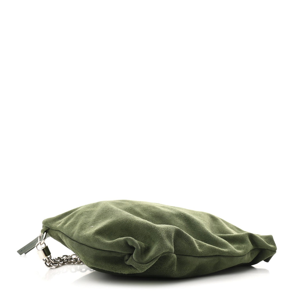 Suede Callie Shoulder Bag Green