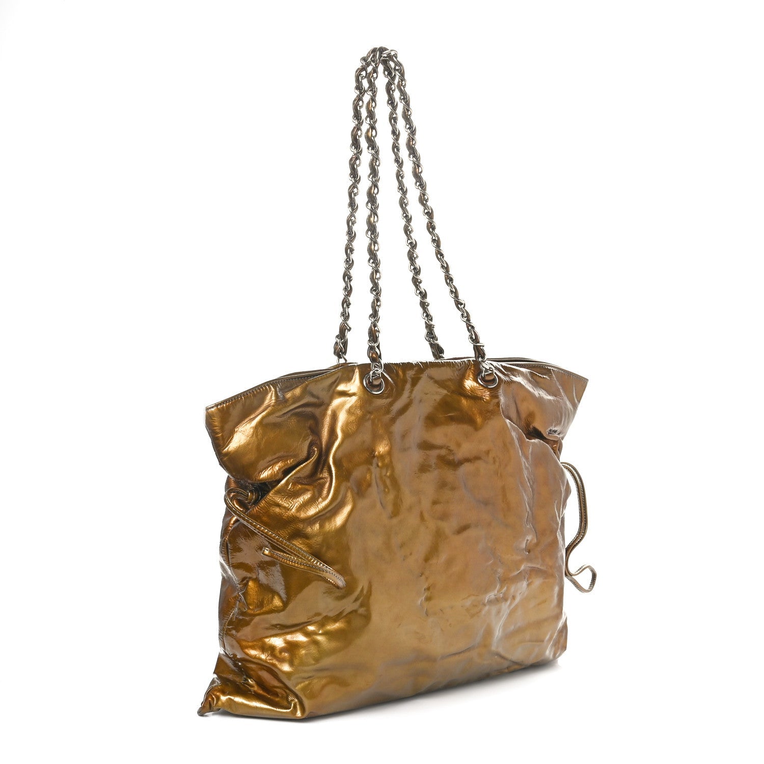 Patent Bonbons Shopper Tote Green