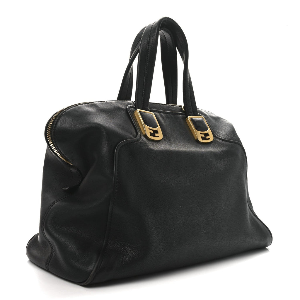 Vitello Dolce Marmol Large Chameleon Tote Black