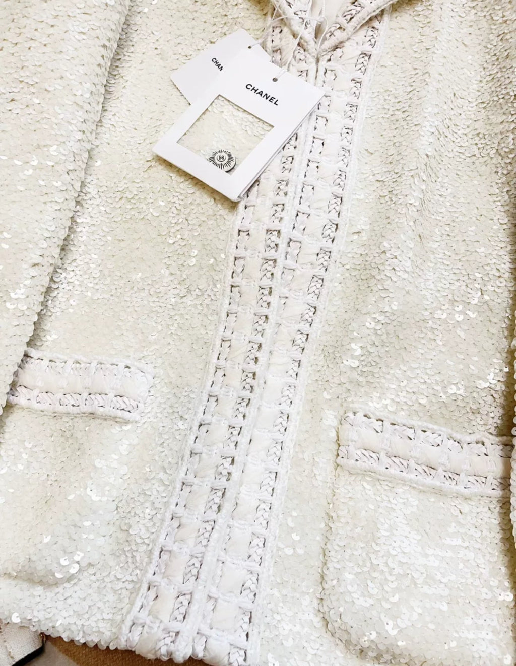 Chanel 22C Ecru & White Jacket