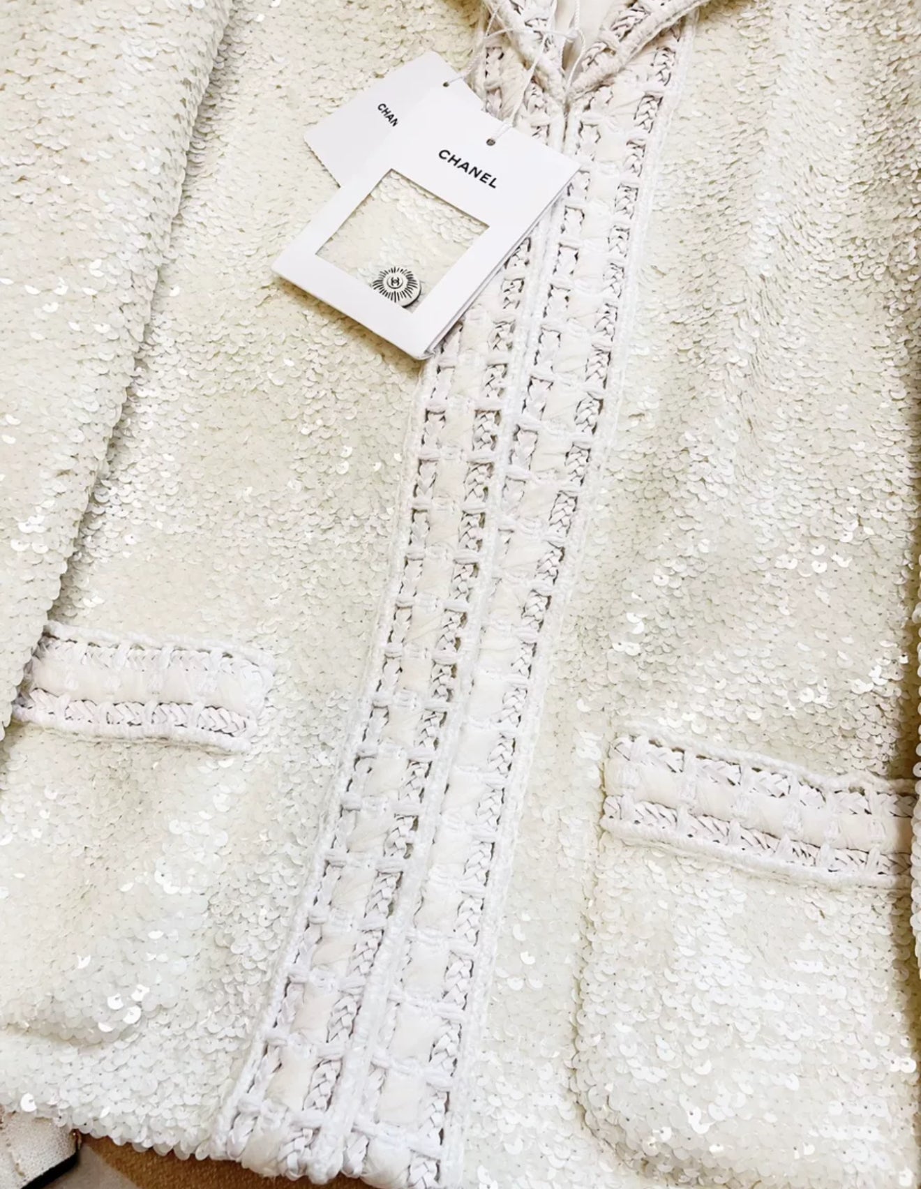 Chanel 22C Ecru & White Jacket