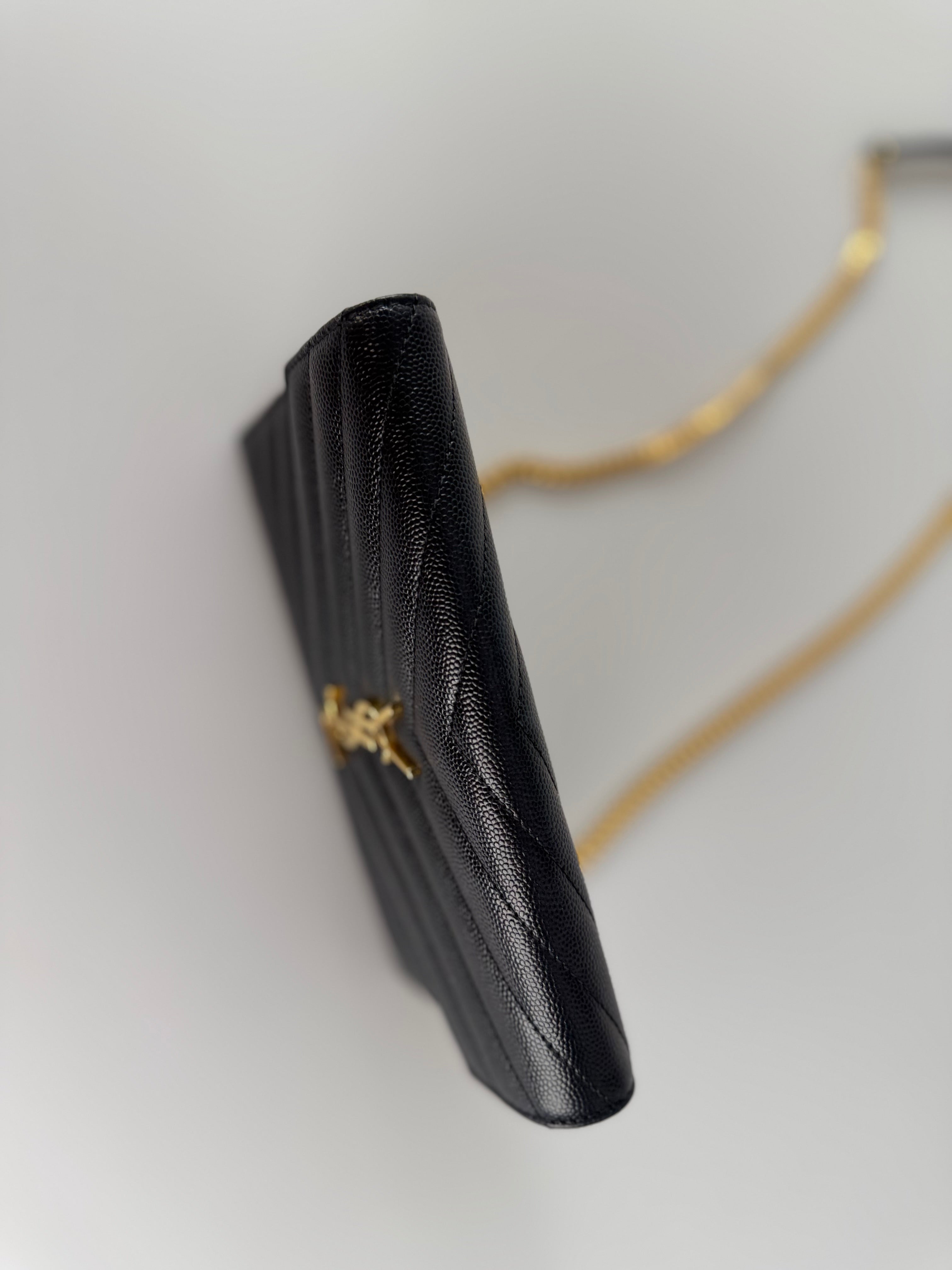 Saint Laurent YSL Chain Wallet Monogram Nero Wallet On A Chain bag
