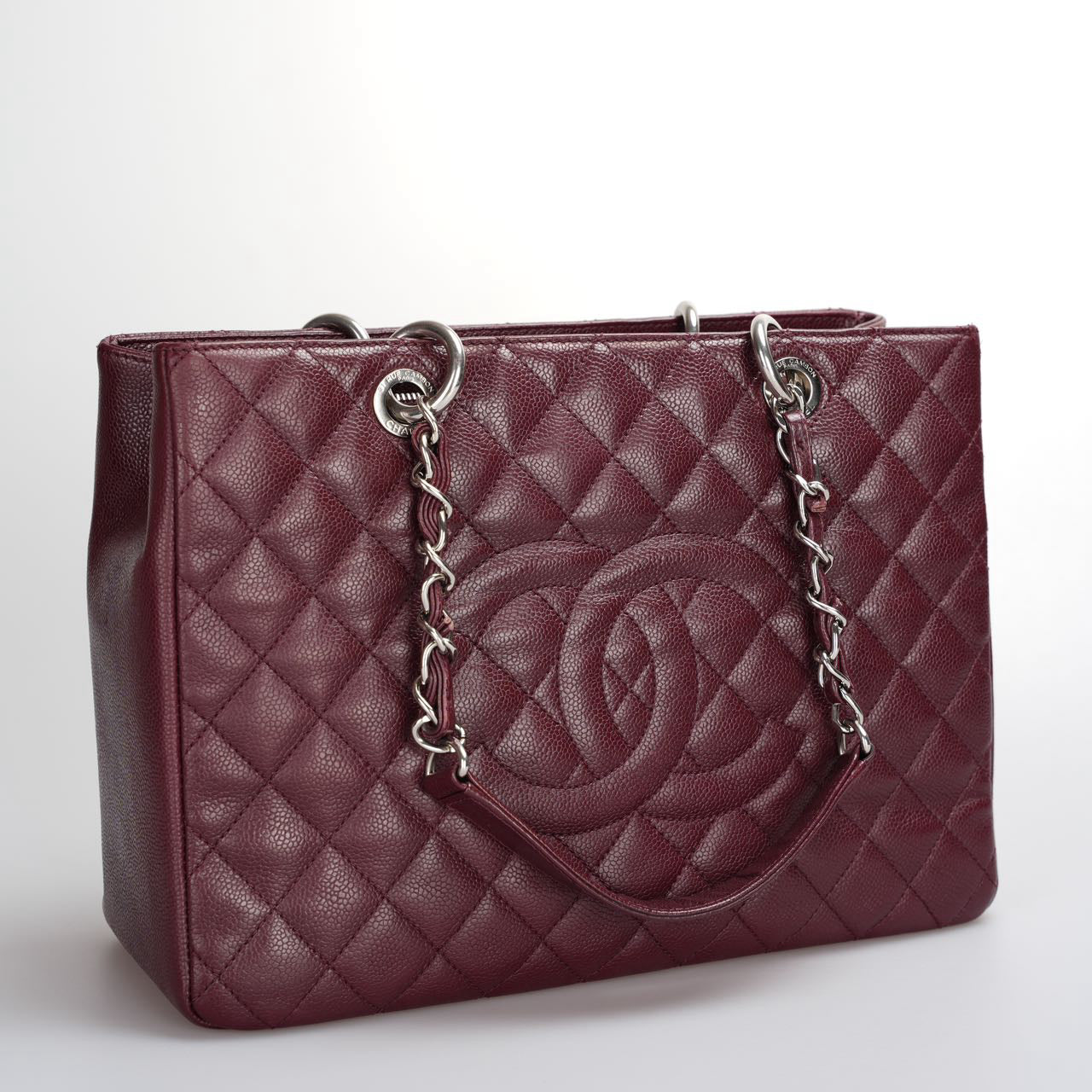 Chanel shopping Tote Burgundy medium Cavier Leather