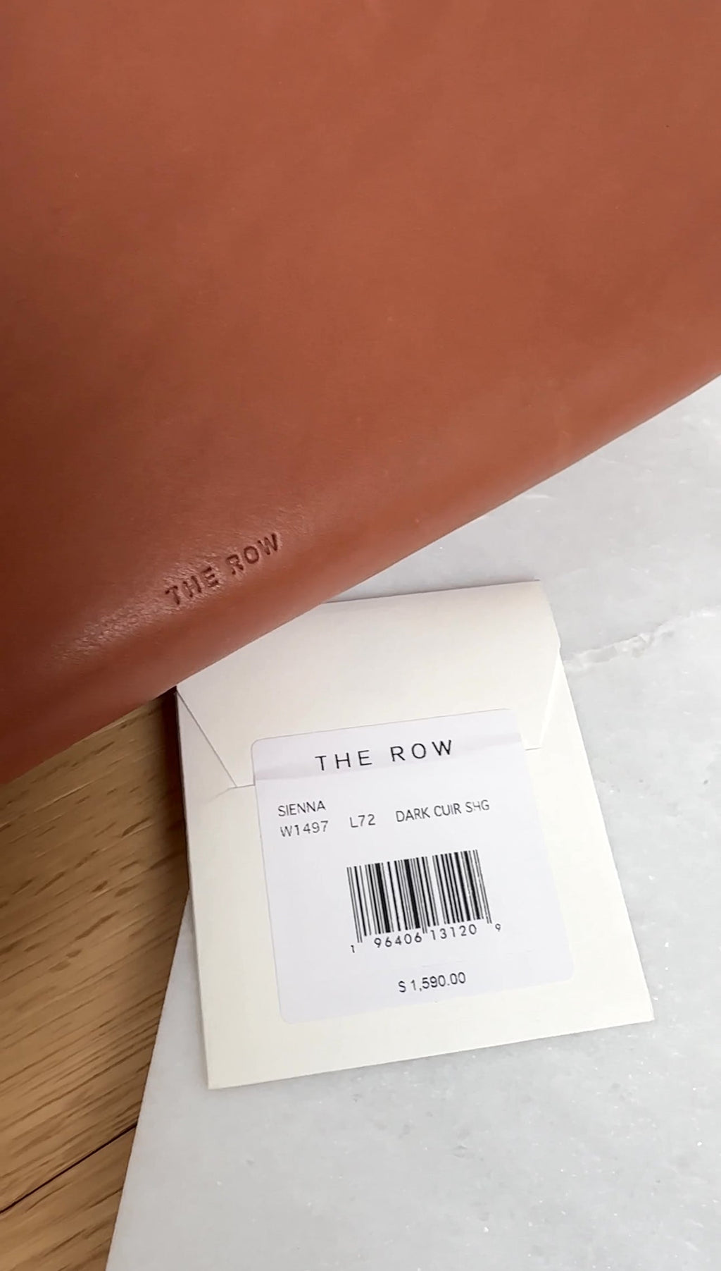 The Row Brown Soft Calfskin Sienna Clutch Bag