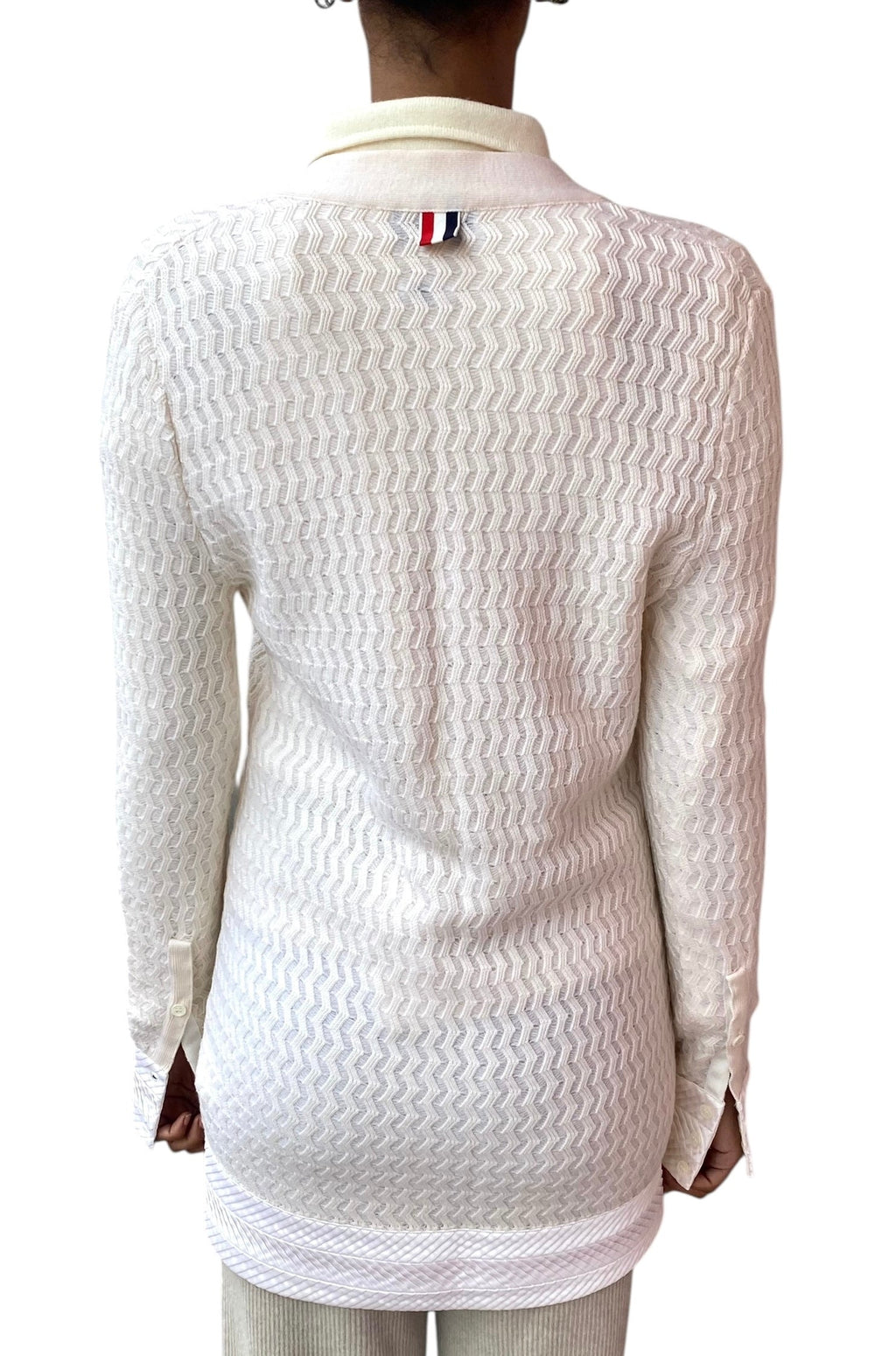 Thome Browne Ivory Wool Knit igan - 38 / US 4-6