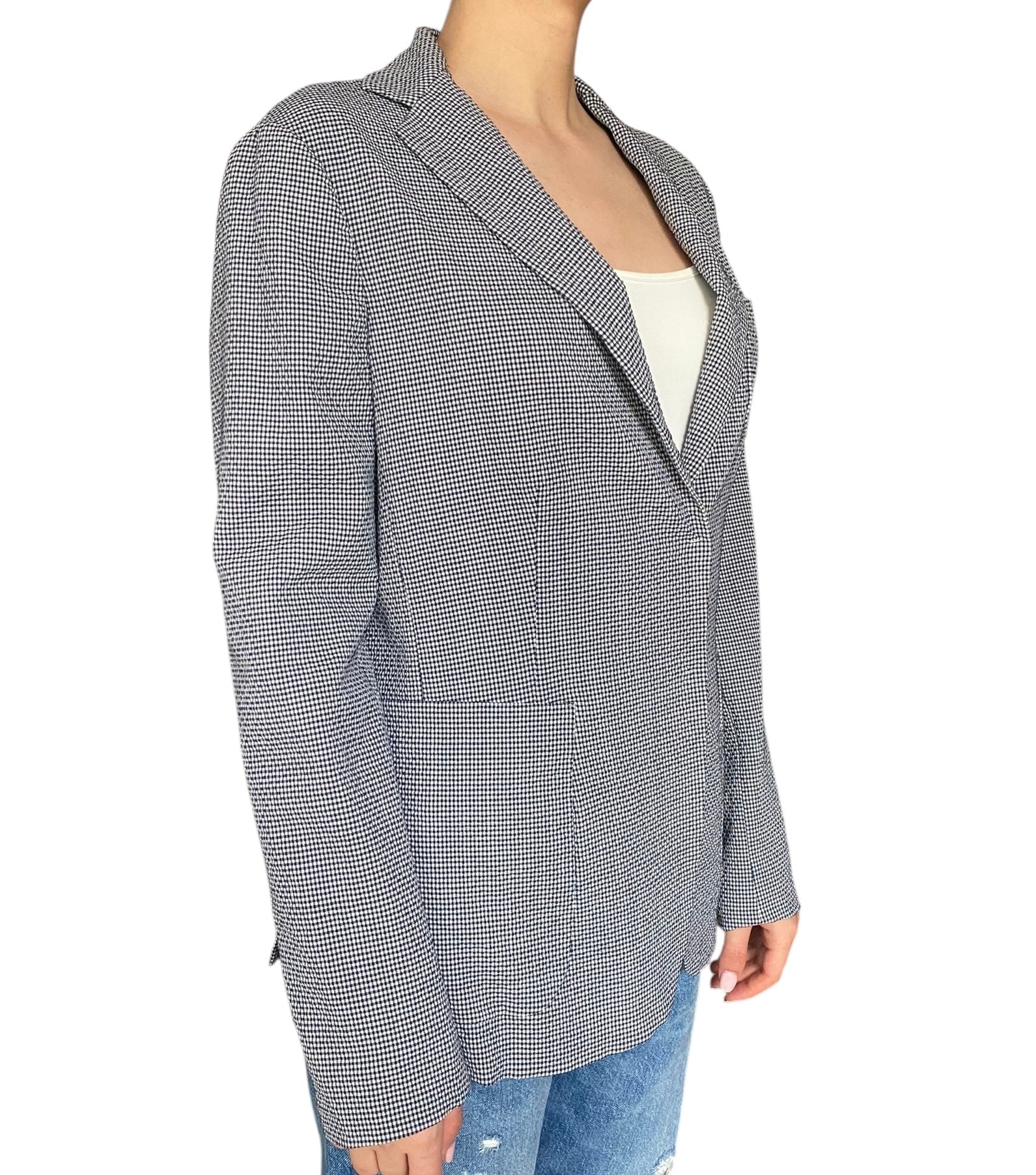 Fabiana Filippi Seersucker Check Blazer - 42 / US 6 / S