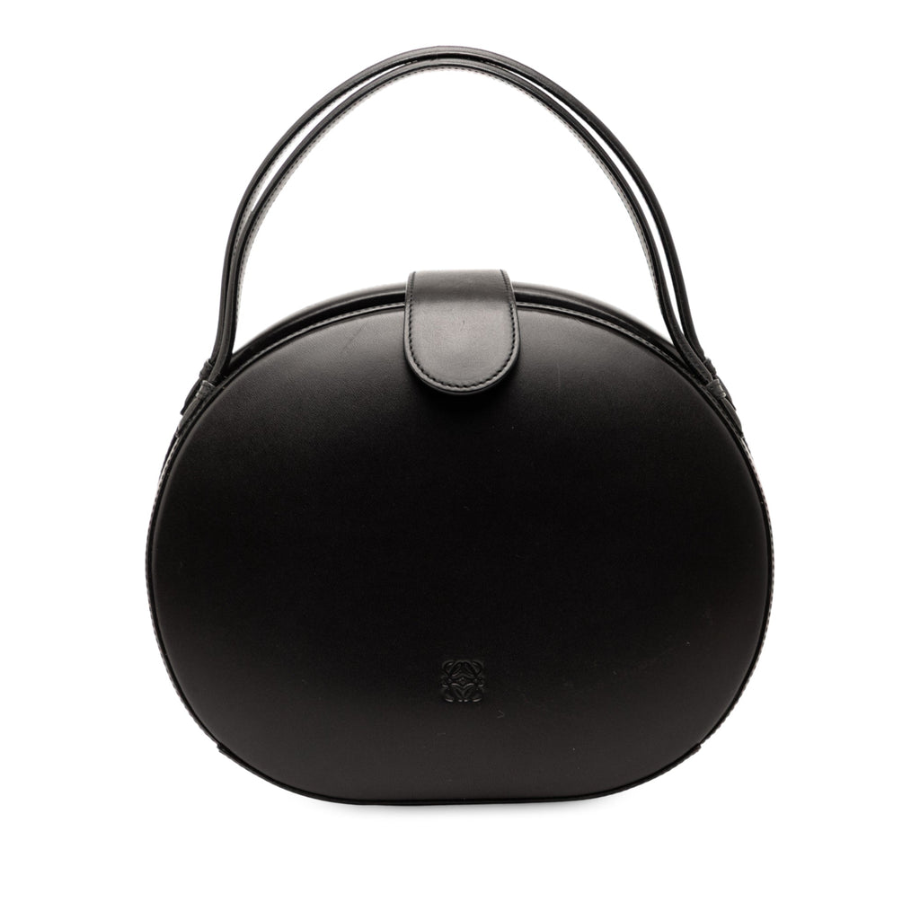 Round Top Handle Bag Leather