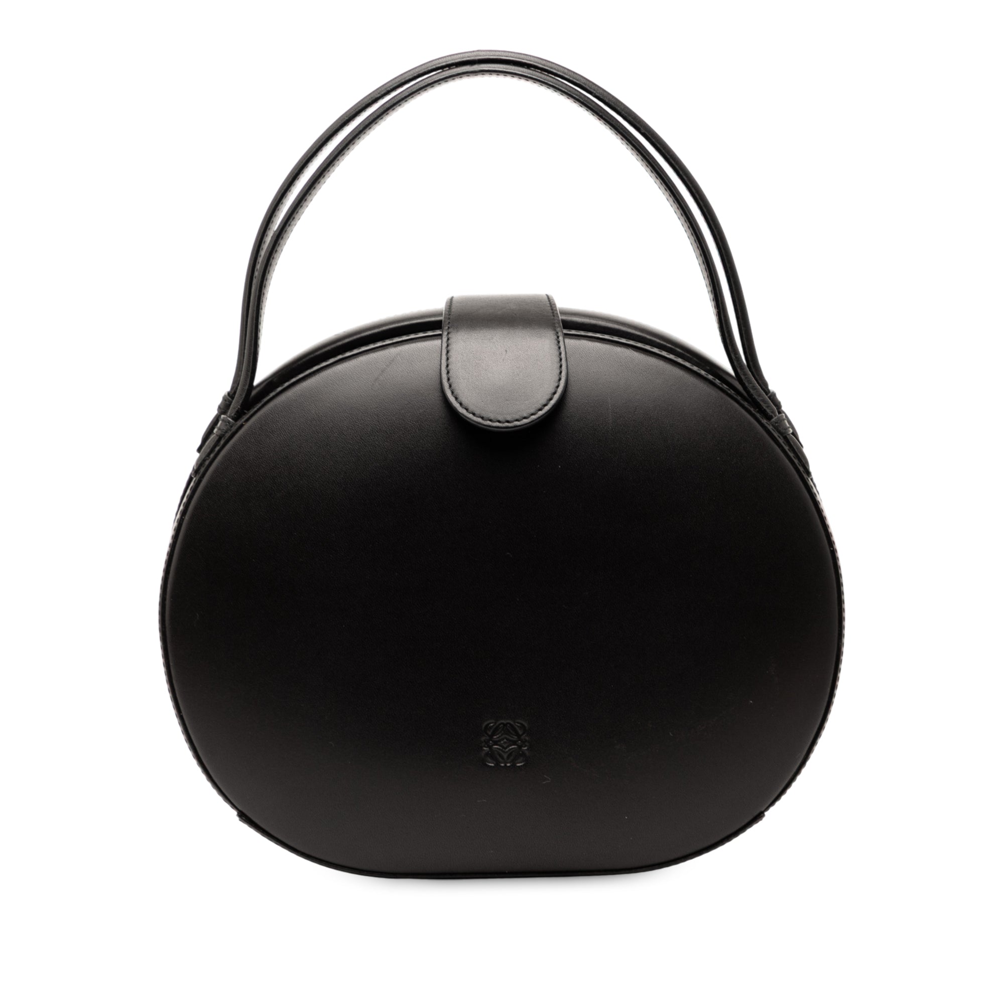 Round Top Handle Bag Leather