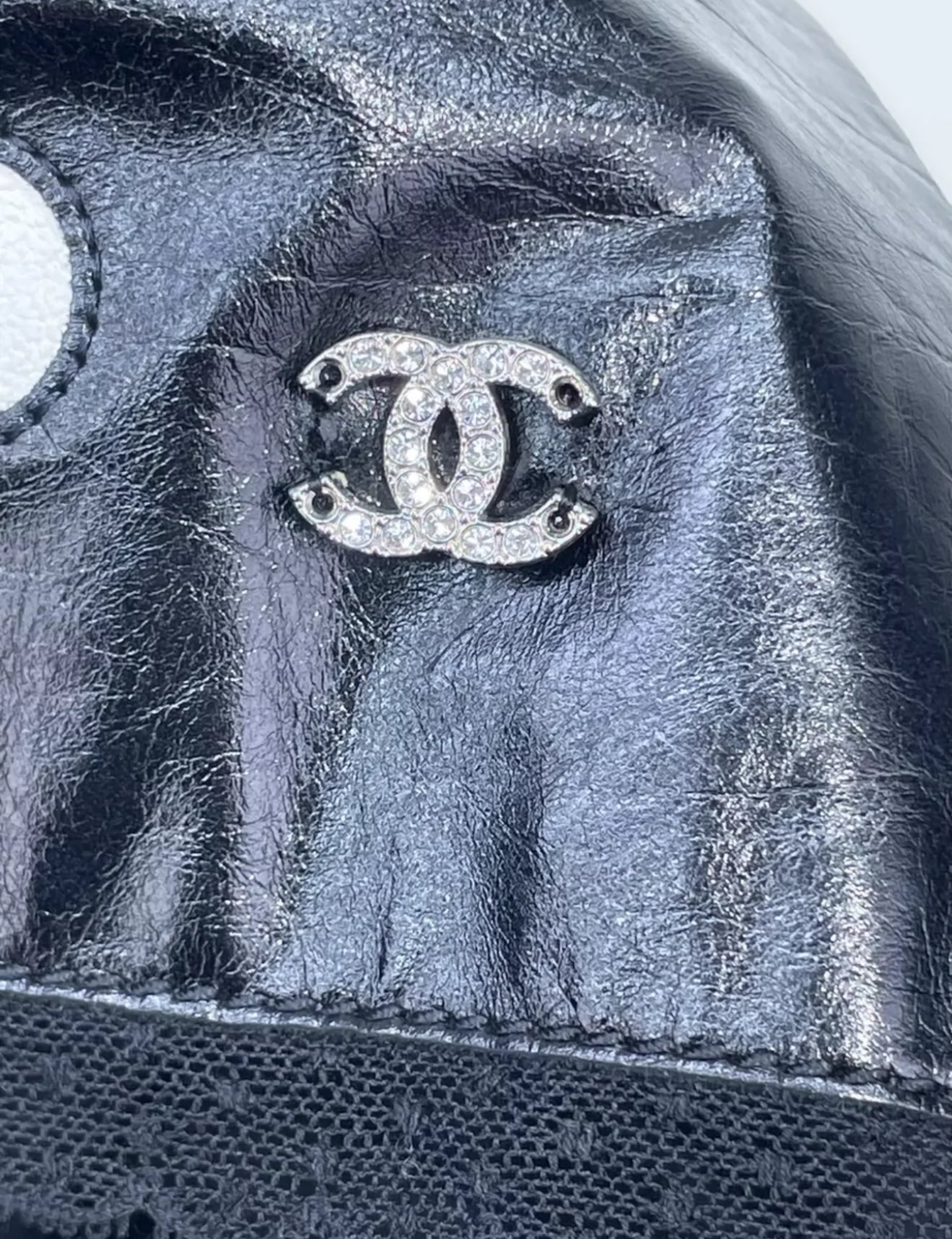 Chanel 23S black & white leather dress