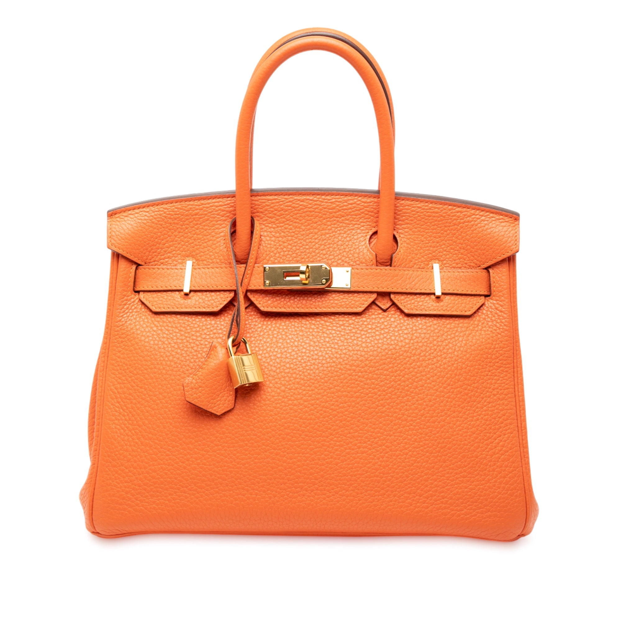 Birkin Handbag Orange Togo with Gold Hardware 30