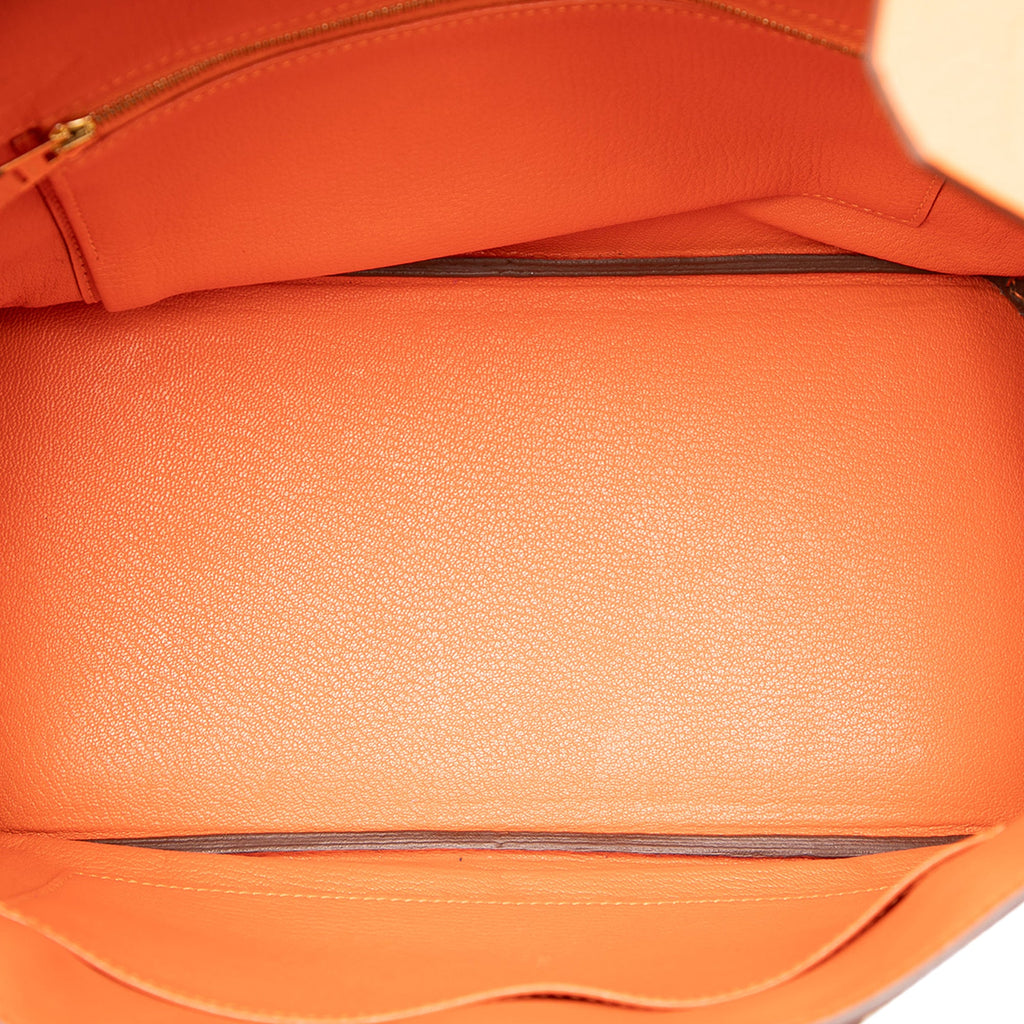 Birkin Handbag Orange Togo with Gold Hardware 30
