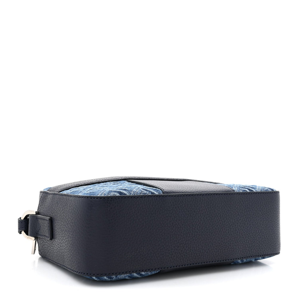 Monogram Denim Crossbody Bag Blue