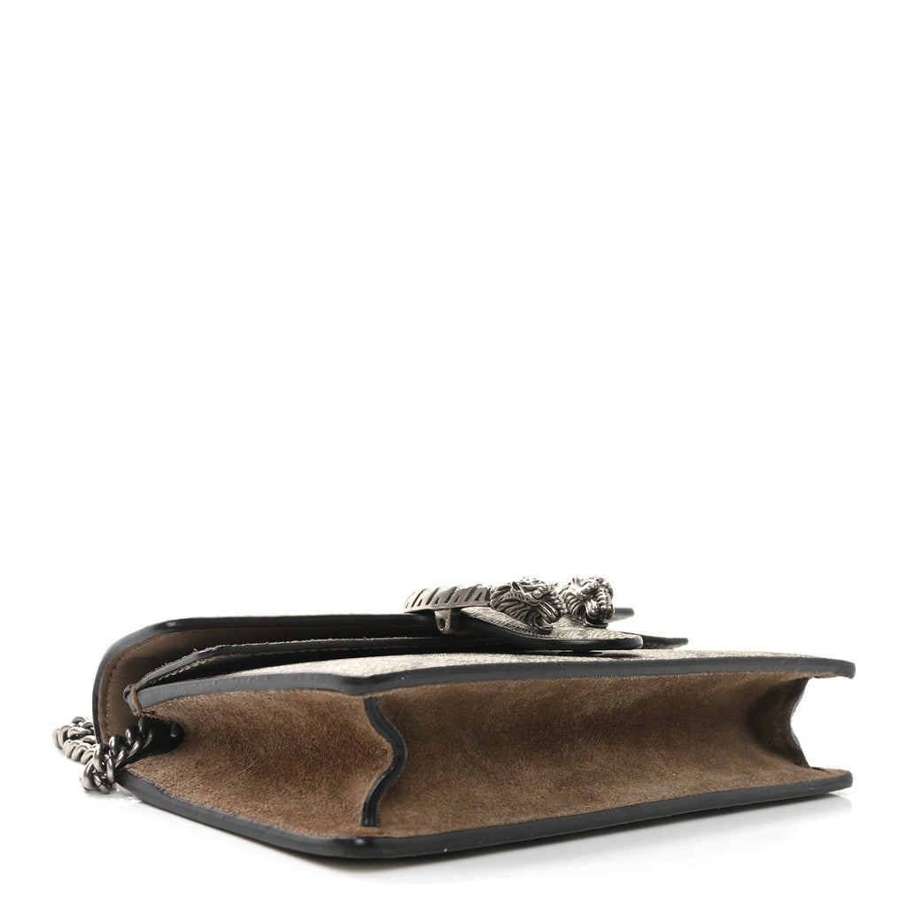 GG Supreme Monogram Super Mini Dionysus Shoulder Bag Taupe