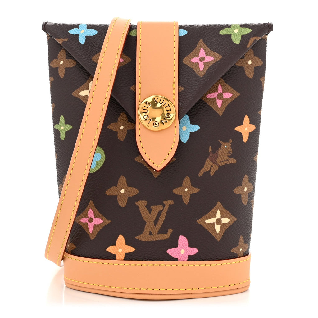 X TYLER THE CREATOR Monogram Craggy Envelope Pouch Chocolate