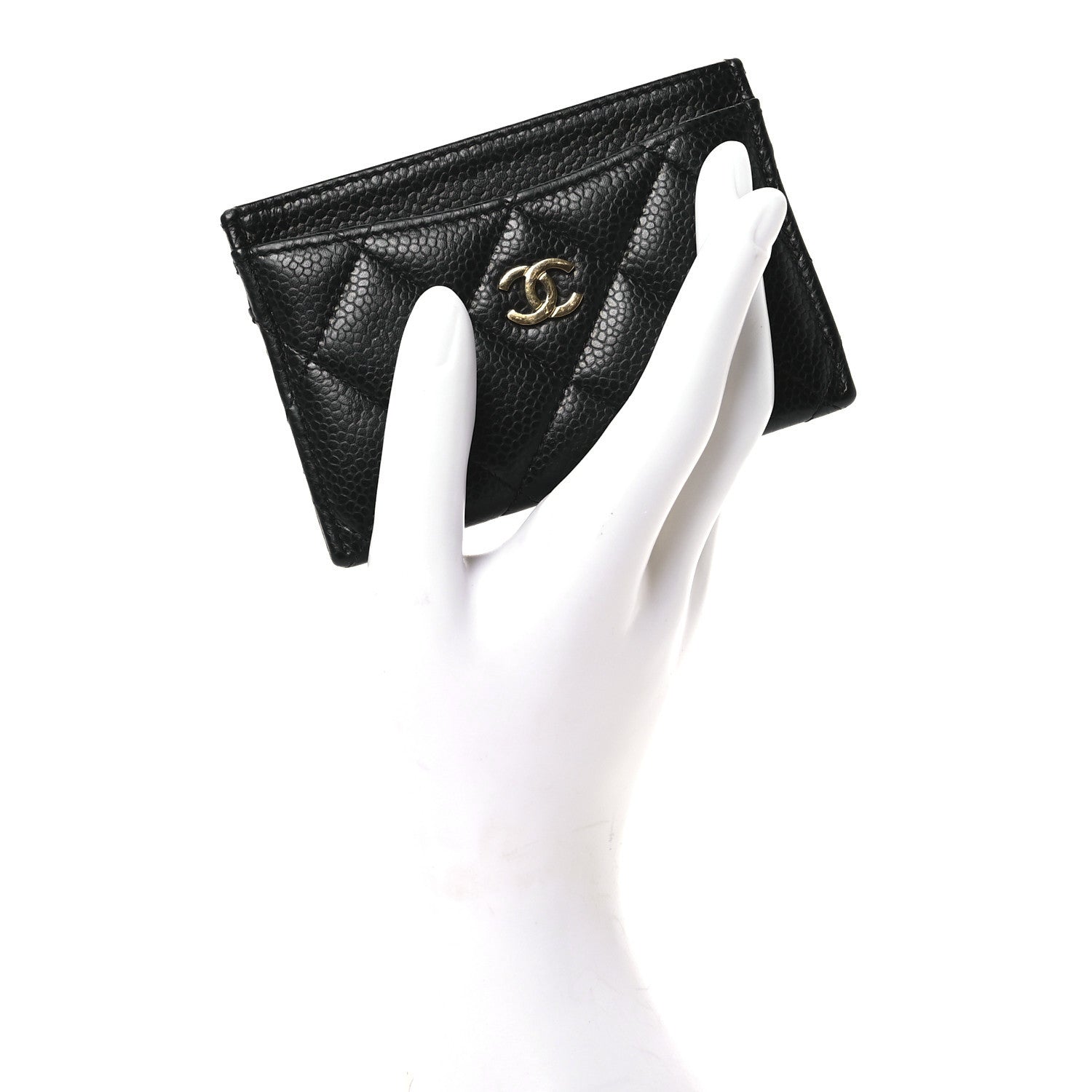 Caviar Quilted  Holder Black