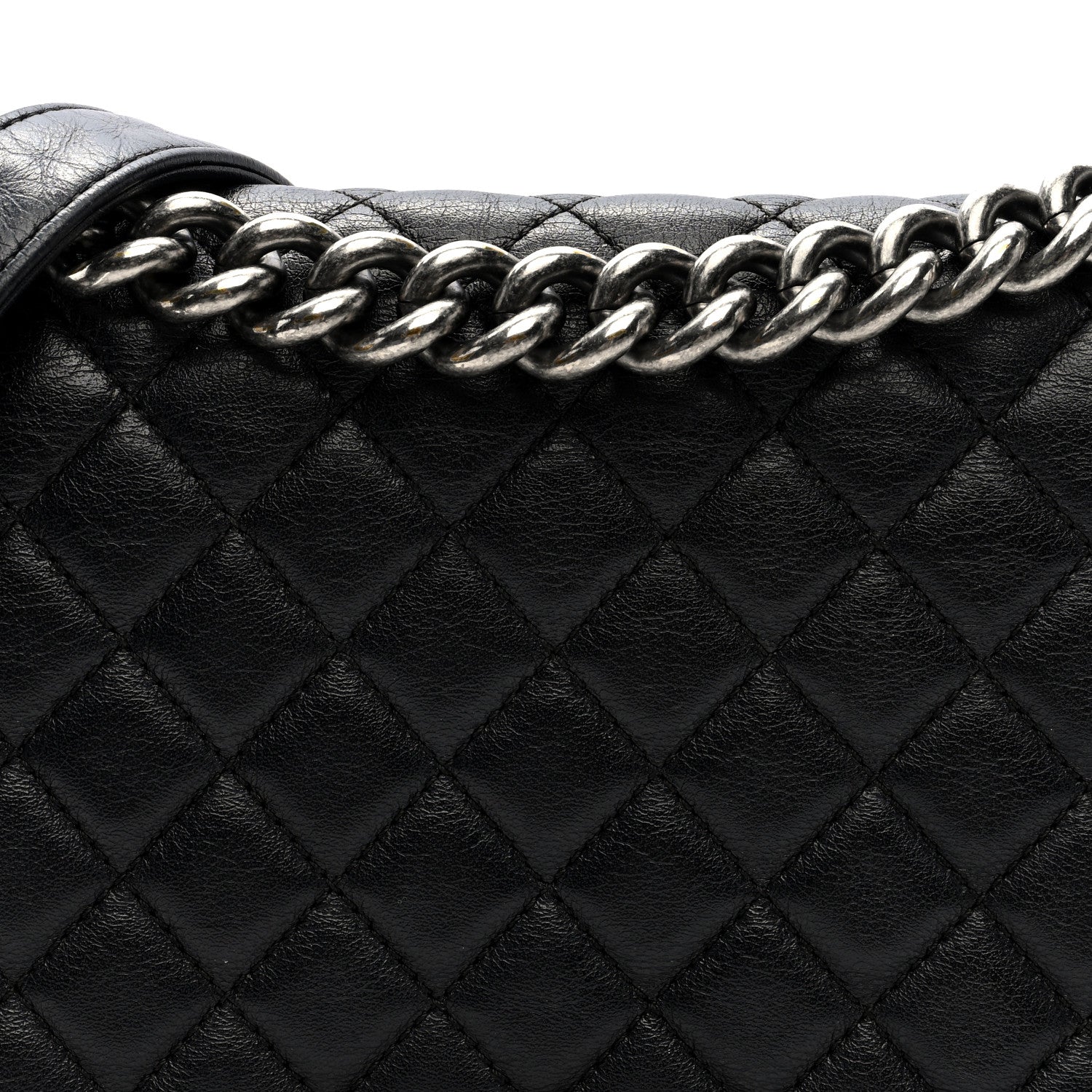 Calfskin Quilted Medium Boy Flap Black