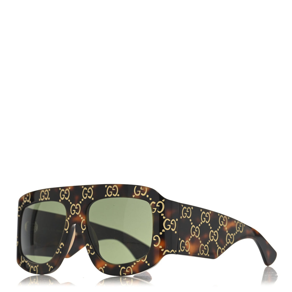 Acetate Monogram Shield Sunglasses GG0983S Havana