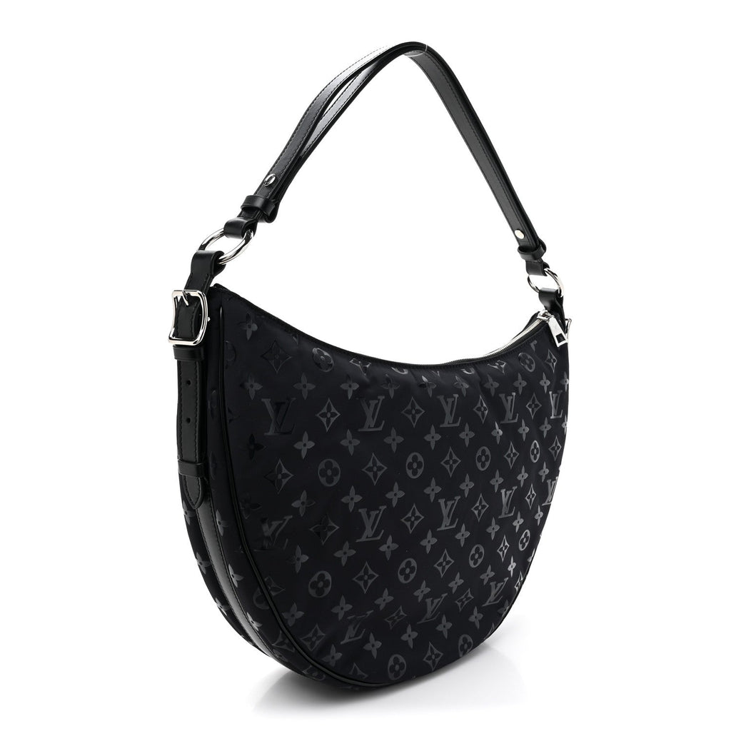 Nylon Monogram Loop Pocket Hobo Polar Night