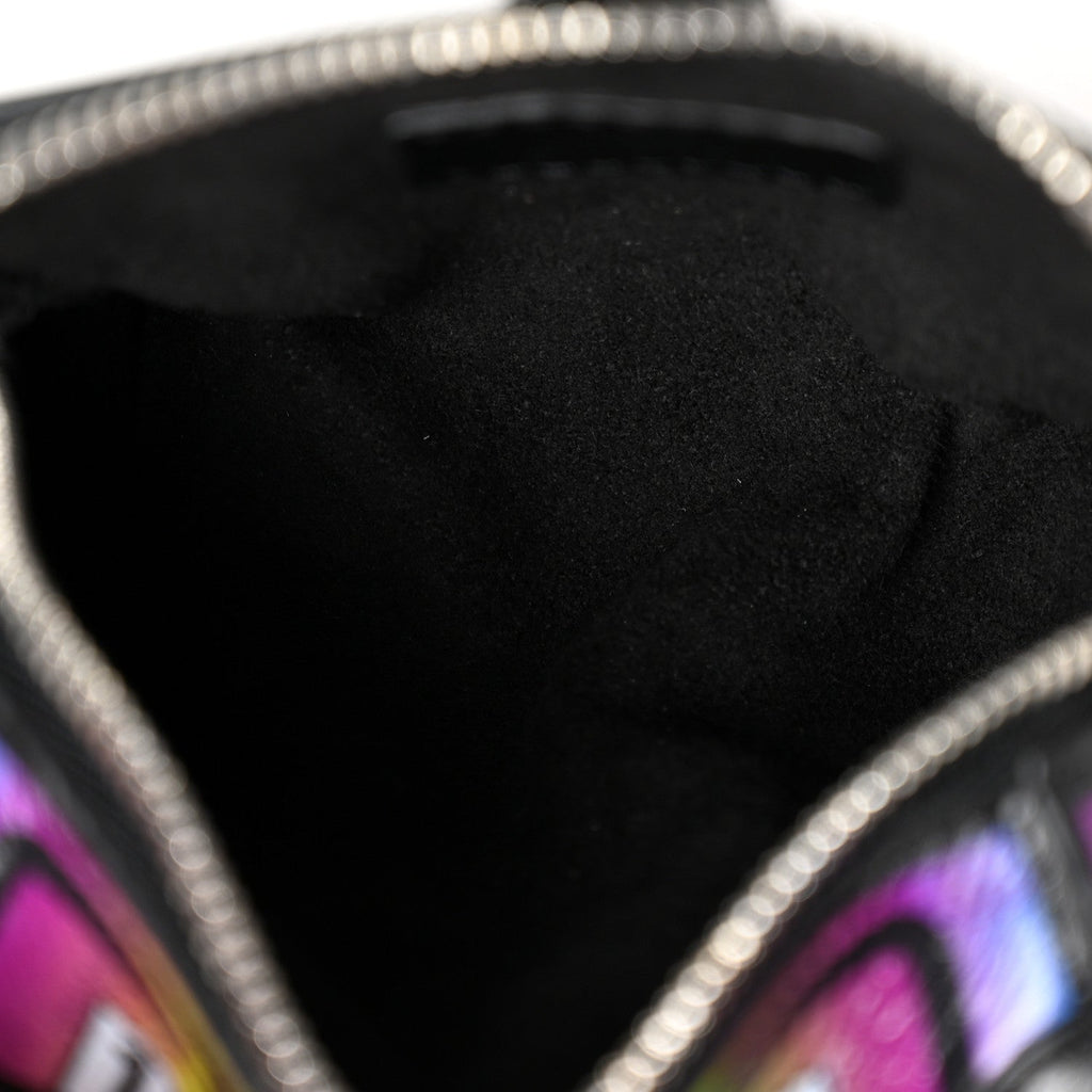 Calfskin LV Stereo Bag Charm Multicolor