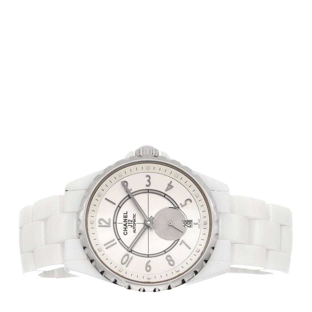 Stainless Steel Ceramic 38mm J12 Chrono Automatic Watch White