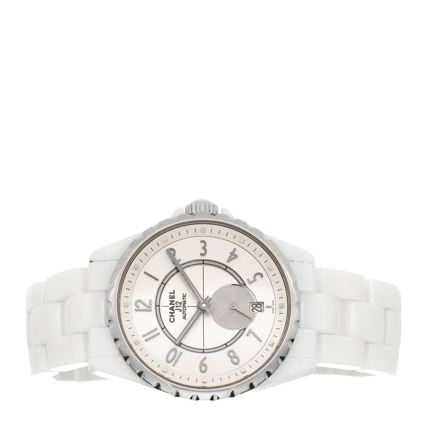Stainless Steel Ceramic 38mm J12 Chrono Automatic Watch White
