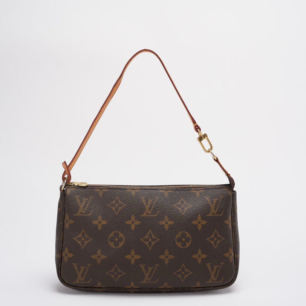 Louis Vuitton Pochette Monogram Canvas Accessoires Pouch Brown