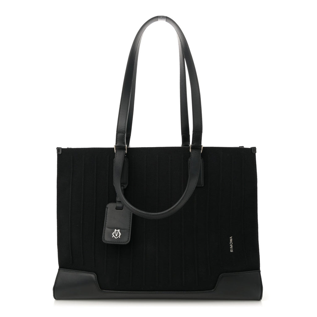 Canvas Never Still Large Tote Black