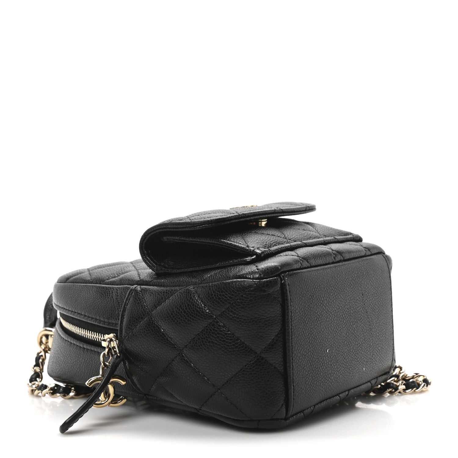 Caviar Quilted CC Mini Classic Backpack Black